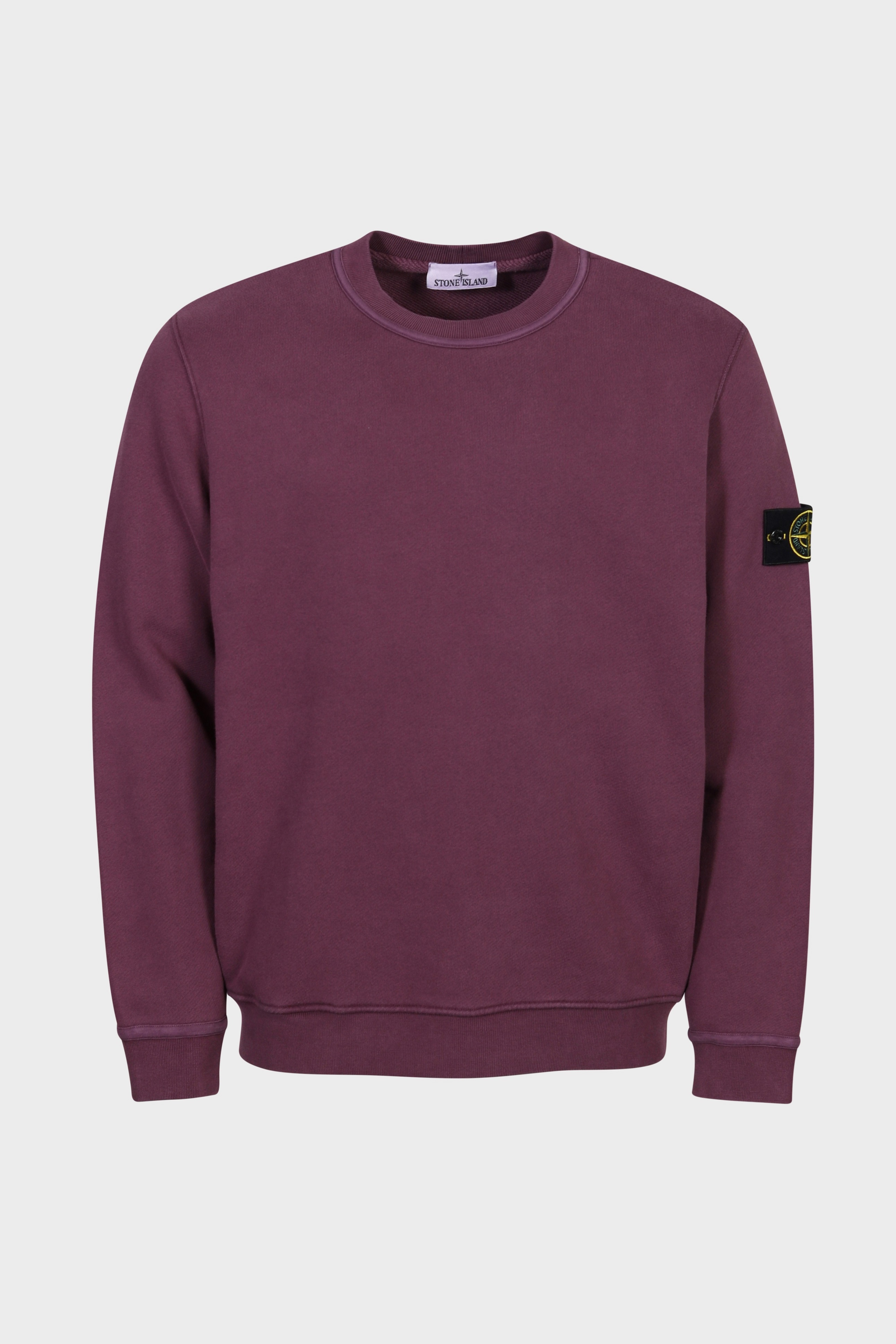 STONE ISLAND Heavy Cotton Sweatshirt in Washed Aubergine