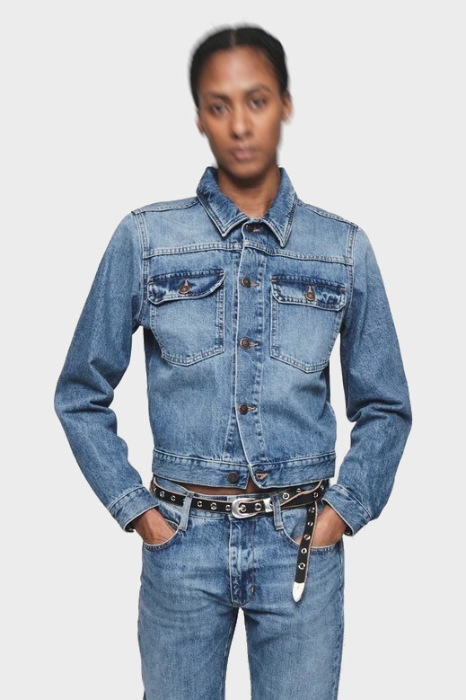 6397 Shrunken Denim Jacket in Americana Blue