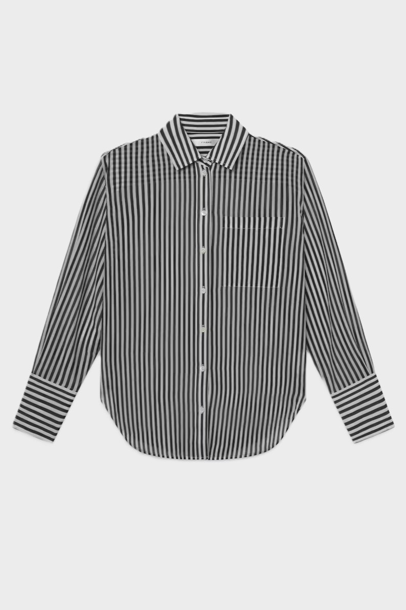 FRAME Oversized Shirt Navy Striped