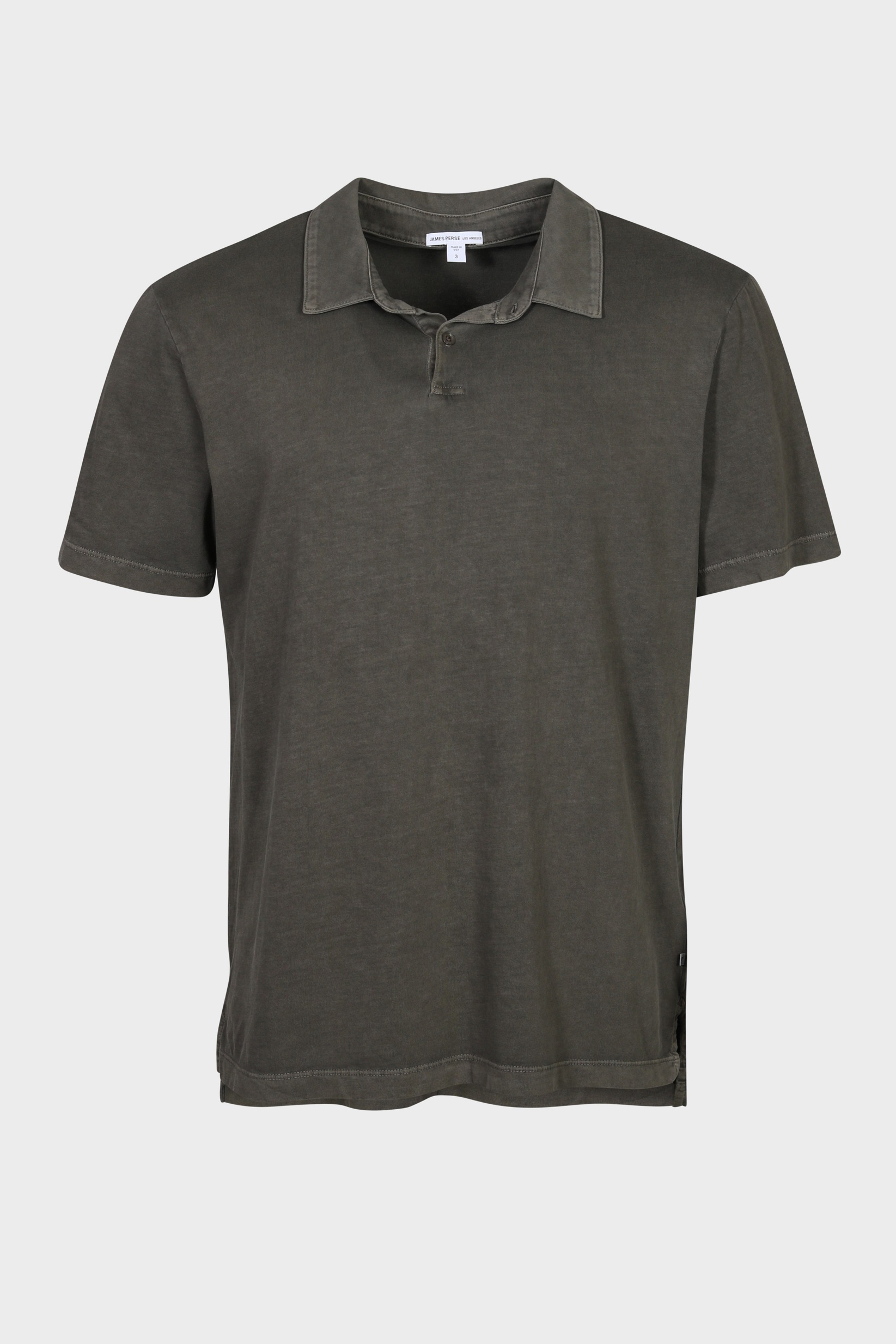JAMES PERSE Revised Standard Polo in Washed Olive