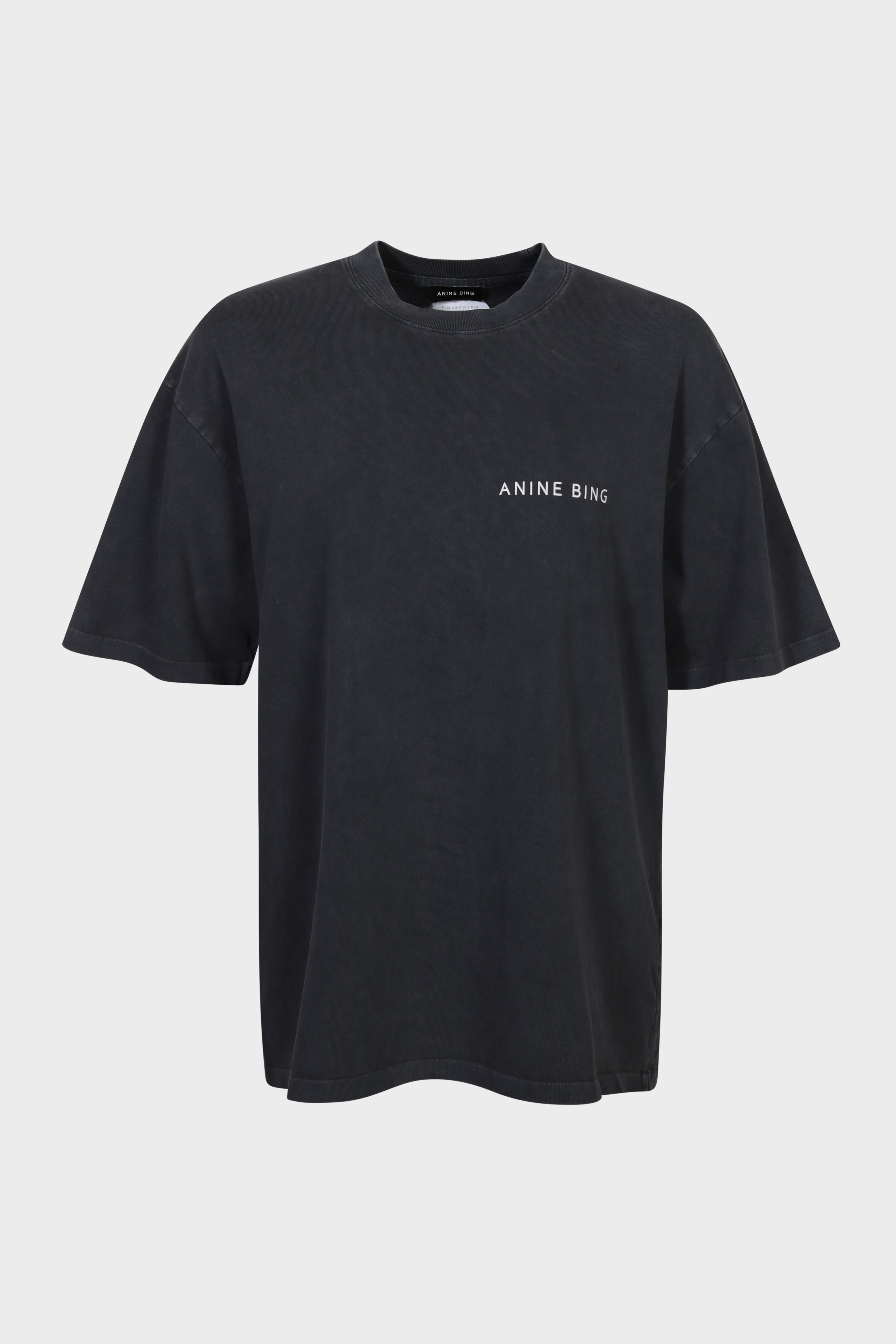 ANINE BING Kent Tee Twisted Snake in Washed Charcoal