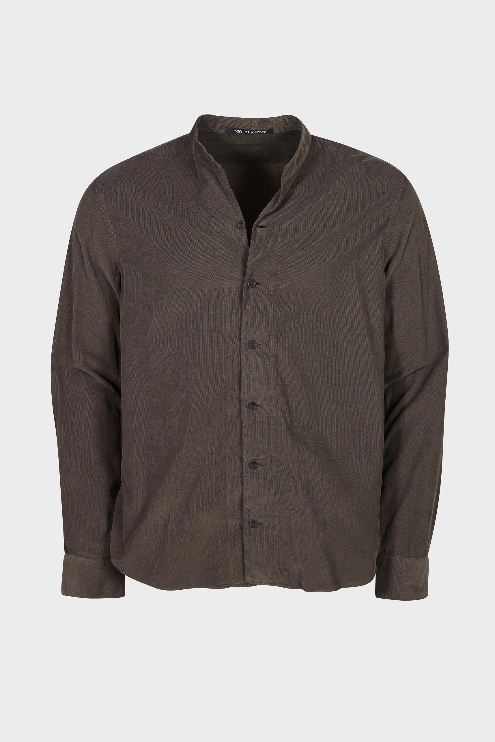 HANNES ROETHER Corduroy Shirt in Brown