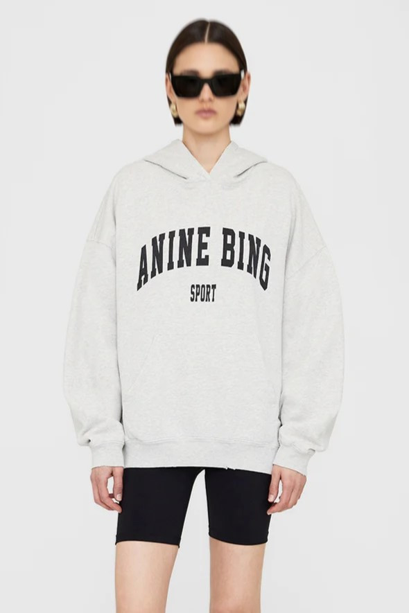 ANINE BING Harvey Hoodie in Heather Grey