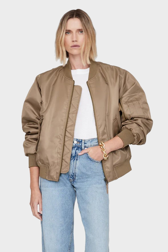 ANINE BING Leon Bomber Jacket in Sepia