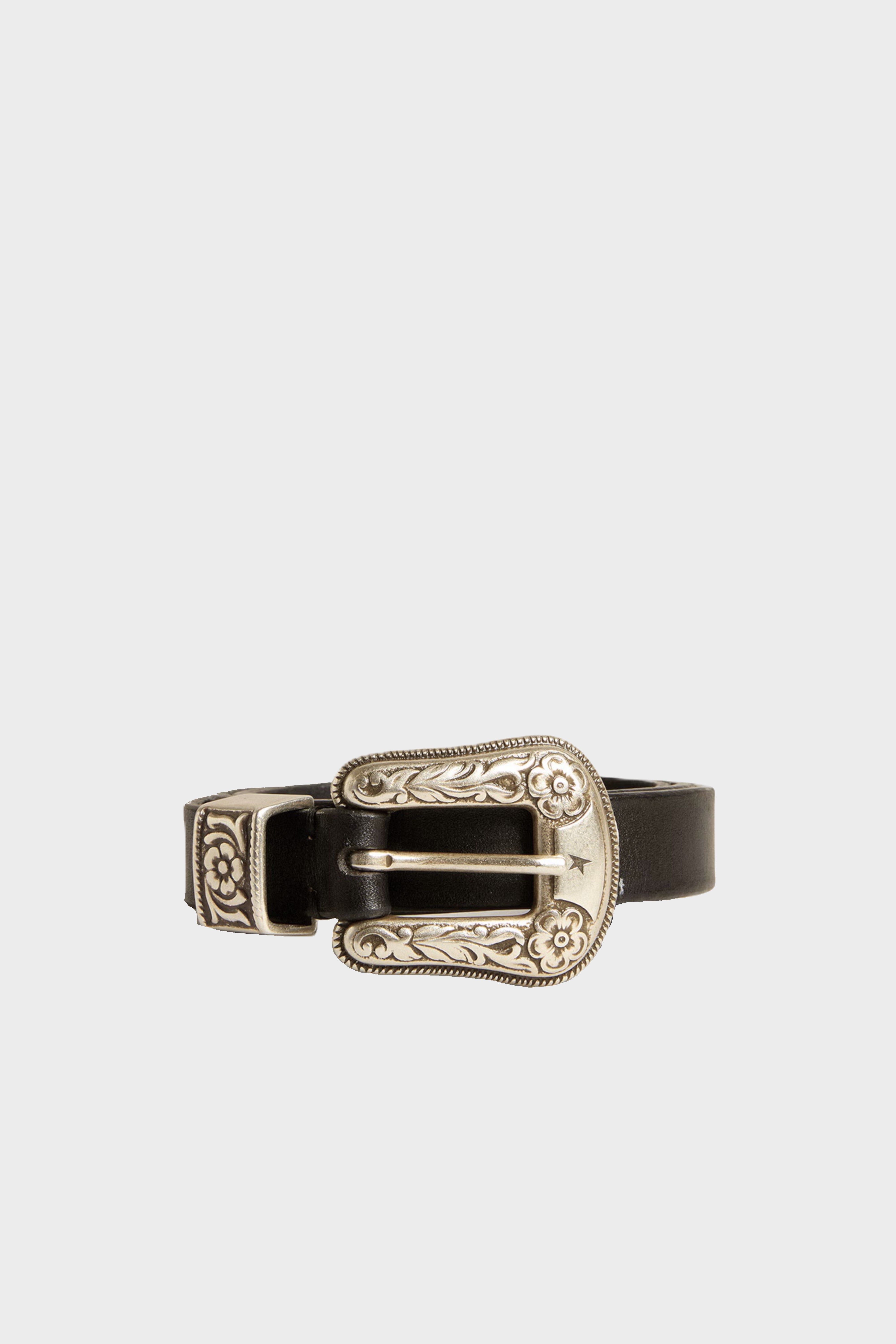 GOLDEN GOOSE Cowboy Belt in Black