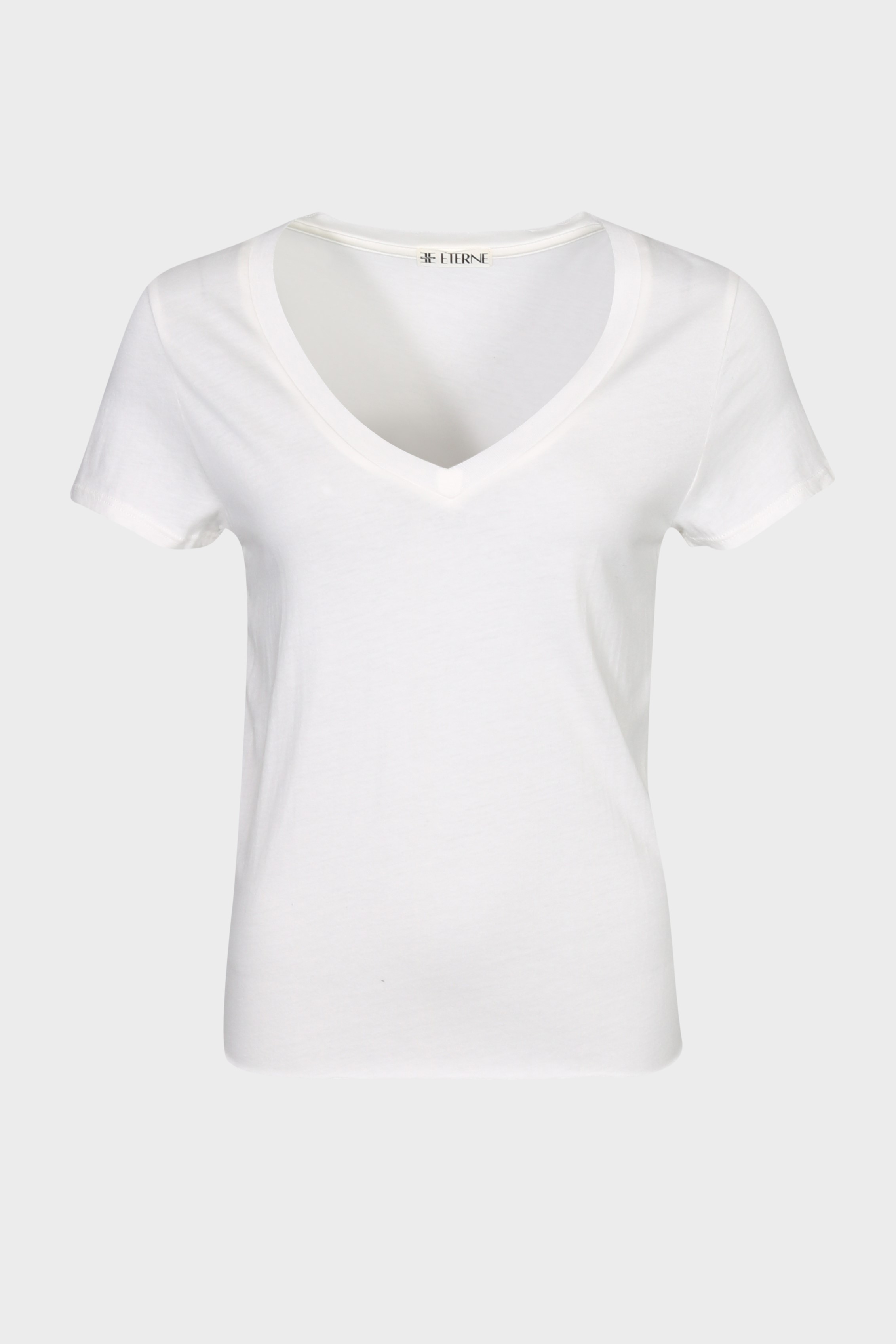 ÉTERNE V-Neck T-Shirt in Ivory XS