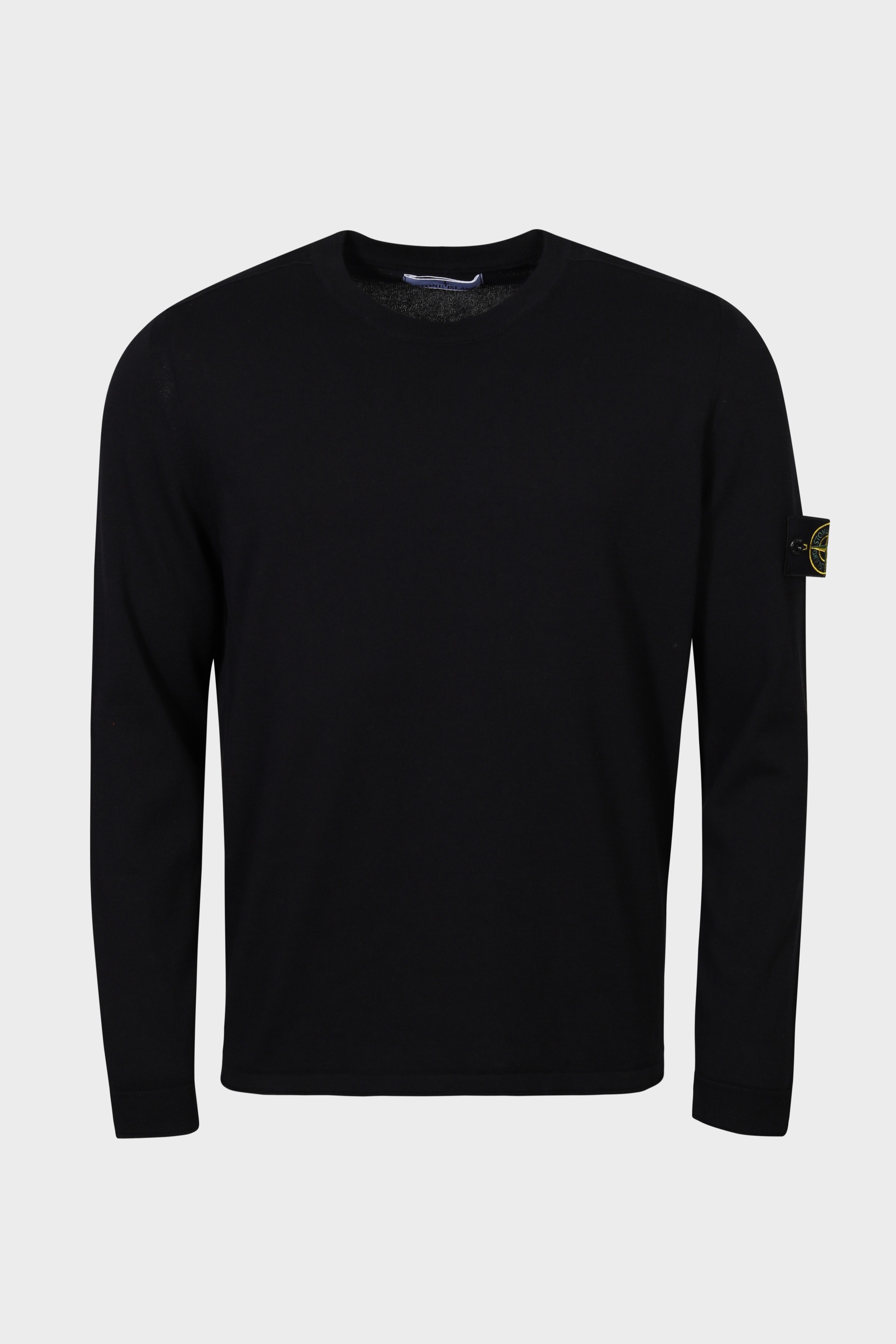 STONE ISLAND Cotton Knit Pullover in Navy