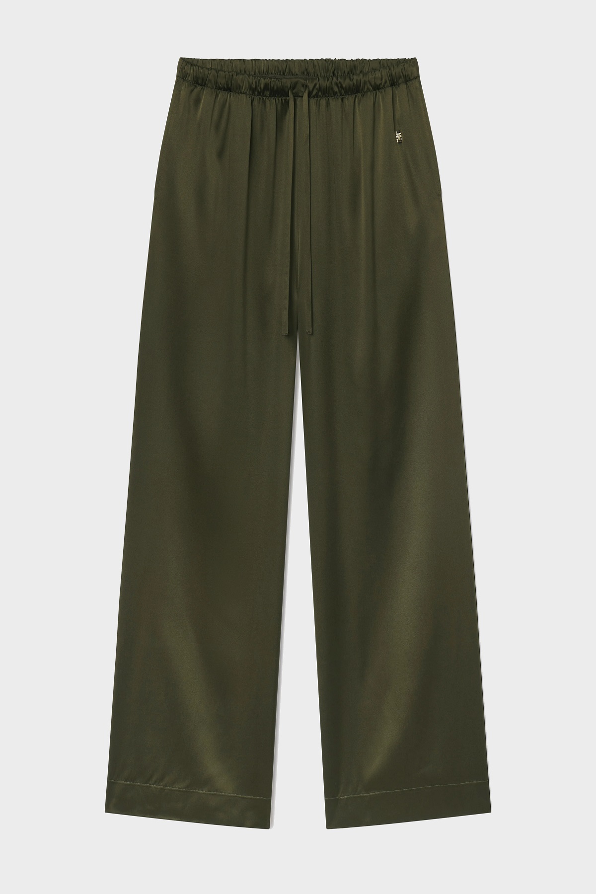 ÉTERNE Brody Silk Pant in Moss