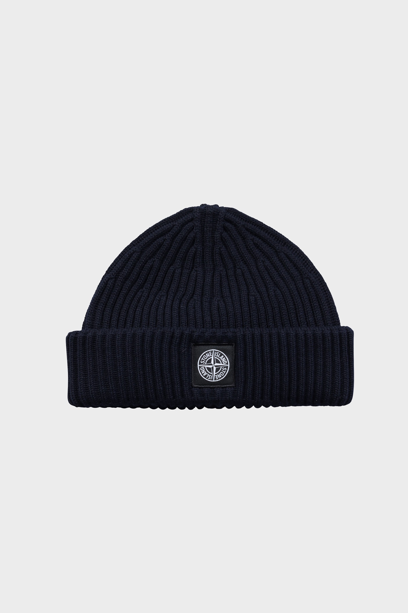 STONE ISLAND Heavy Knit Beanie in Navy