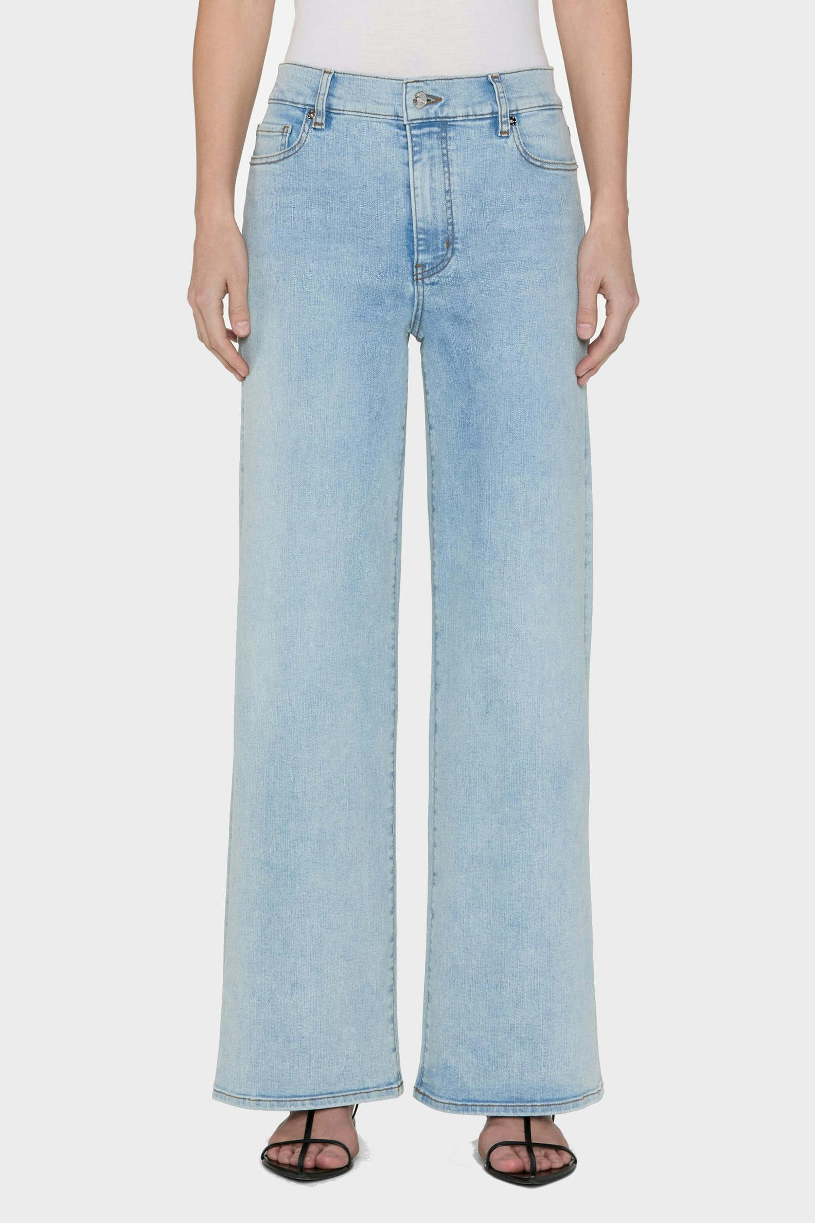 FRAME Slim Palazzo Jeans in Tribute