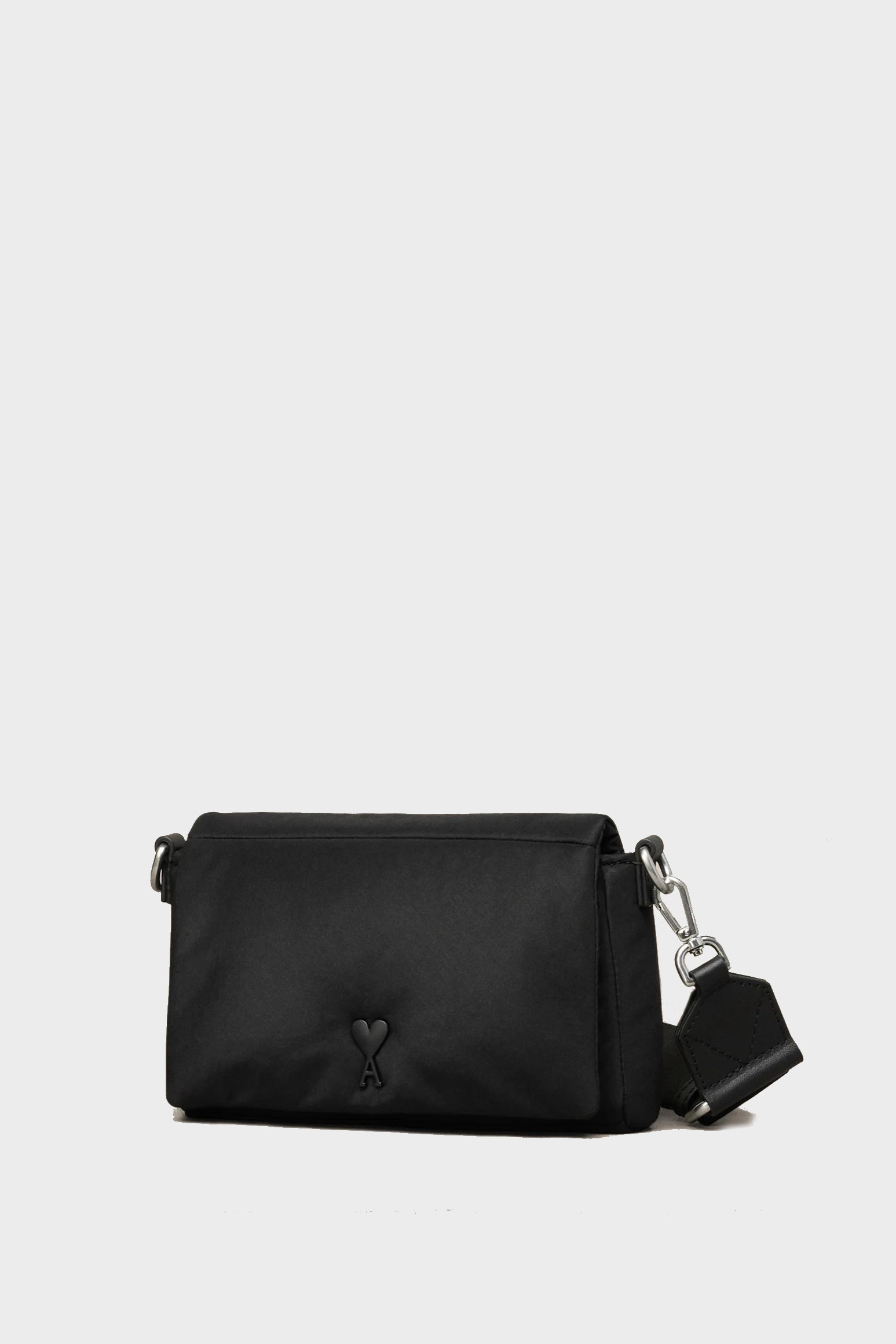 AMI PARIS de Coeur Nylon Lunch Box Bag in Black