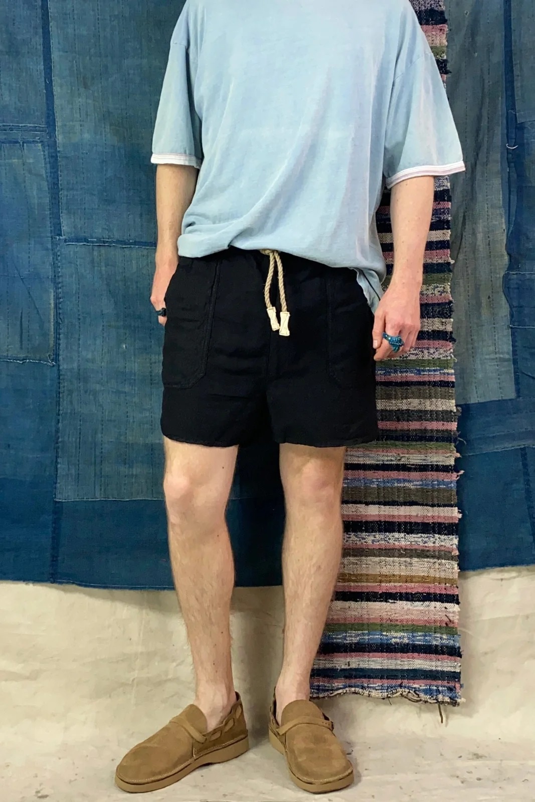 DR. COLLECTORS Weekend Silk Shorts in Black S