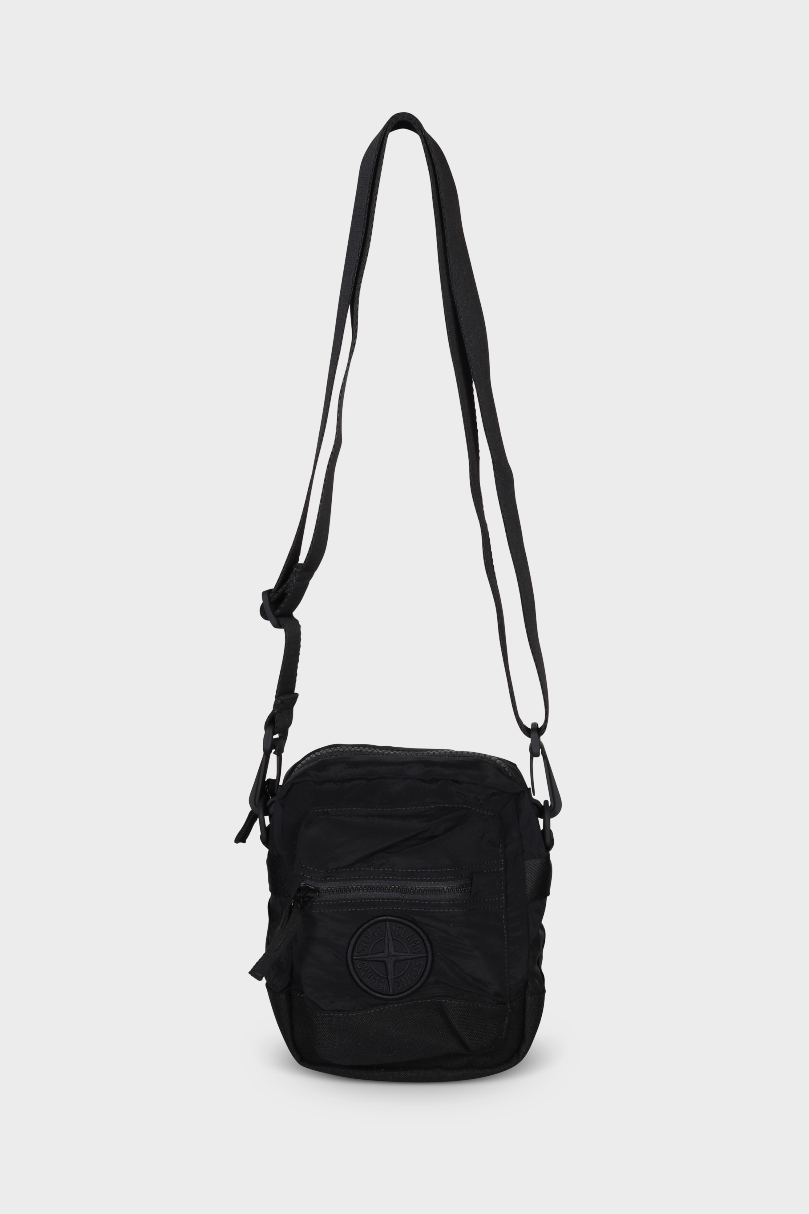 STONE ISLAND Crossbody Nylon Bag in Black