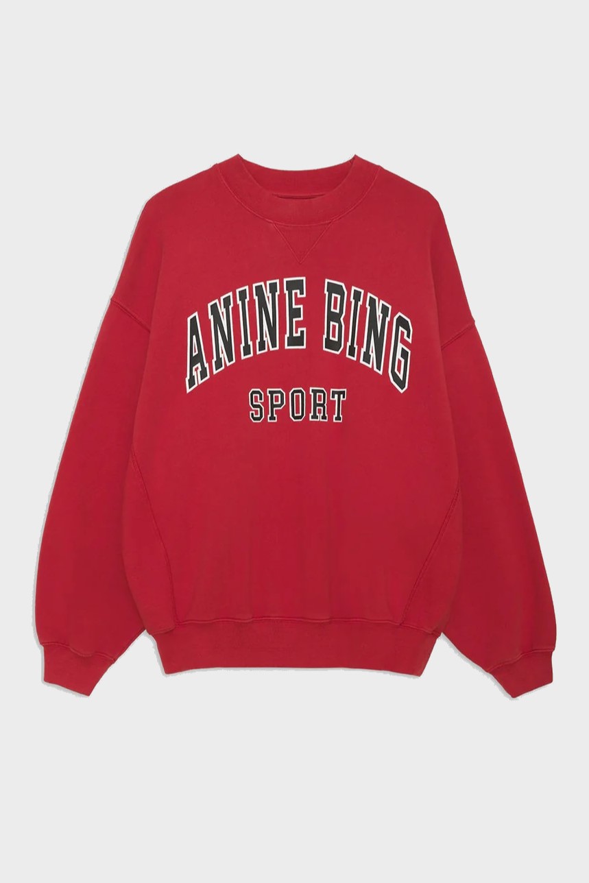 ANINE BING Jaci Sweatshirt in Red