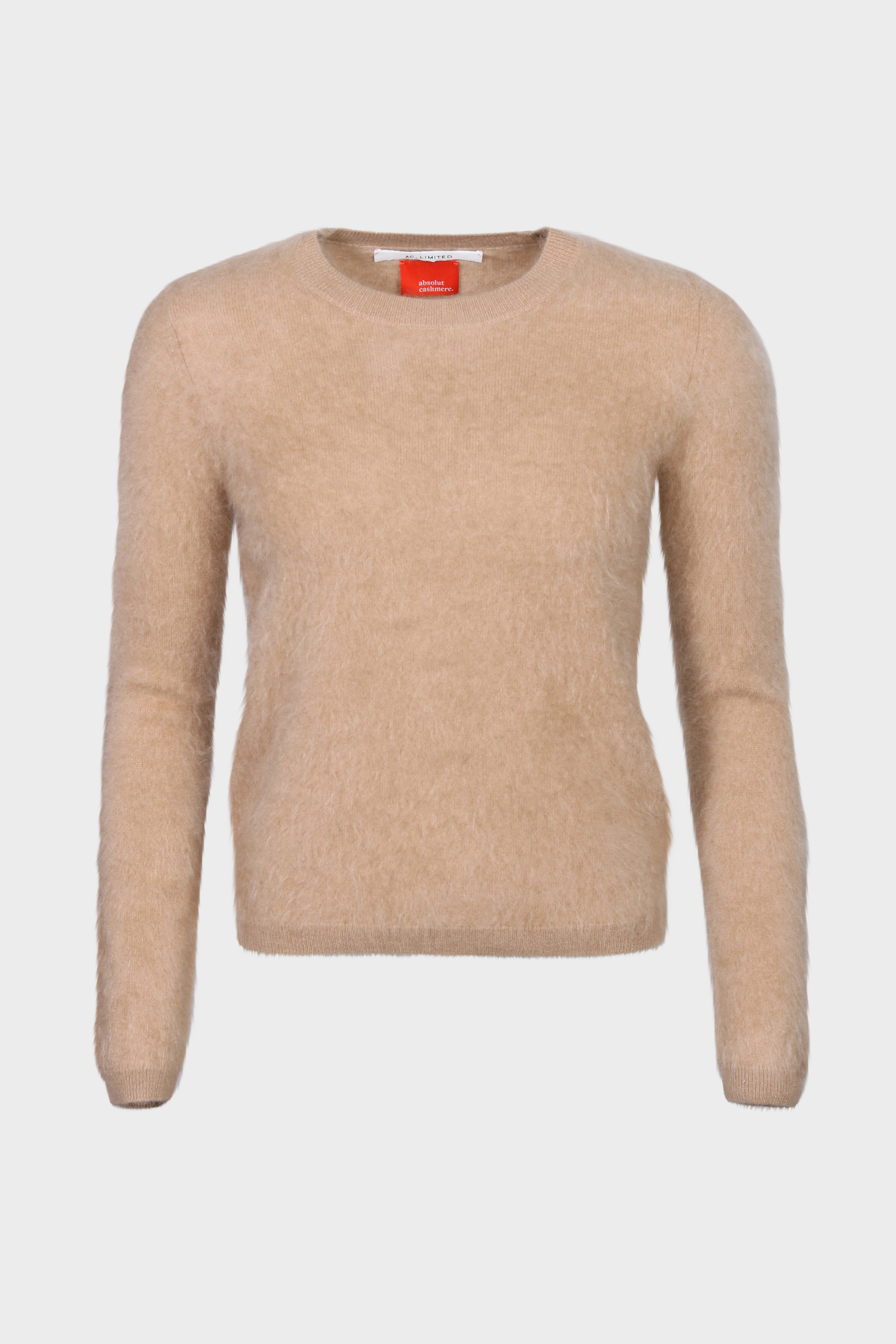 ABSOLUT CASHMERE Clare Brushed Cashmere Sweater in Toffee