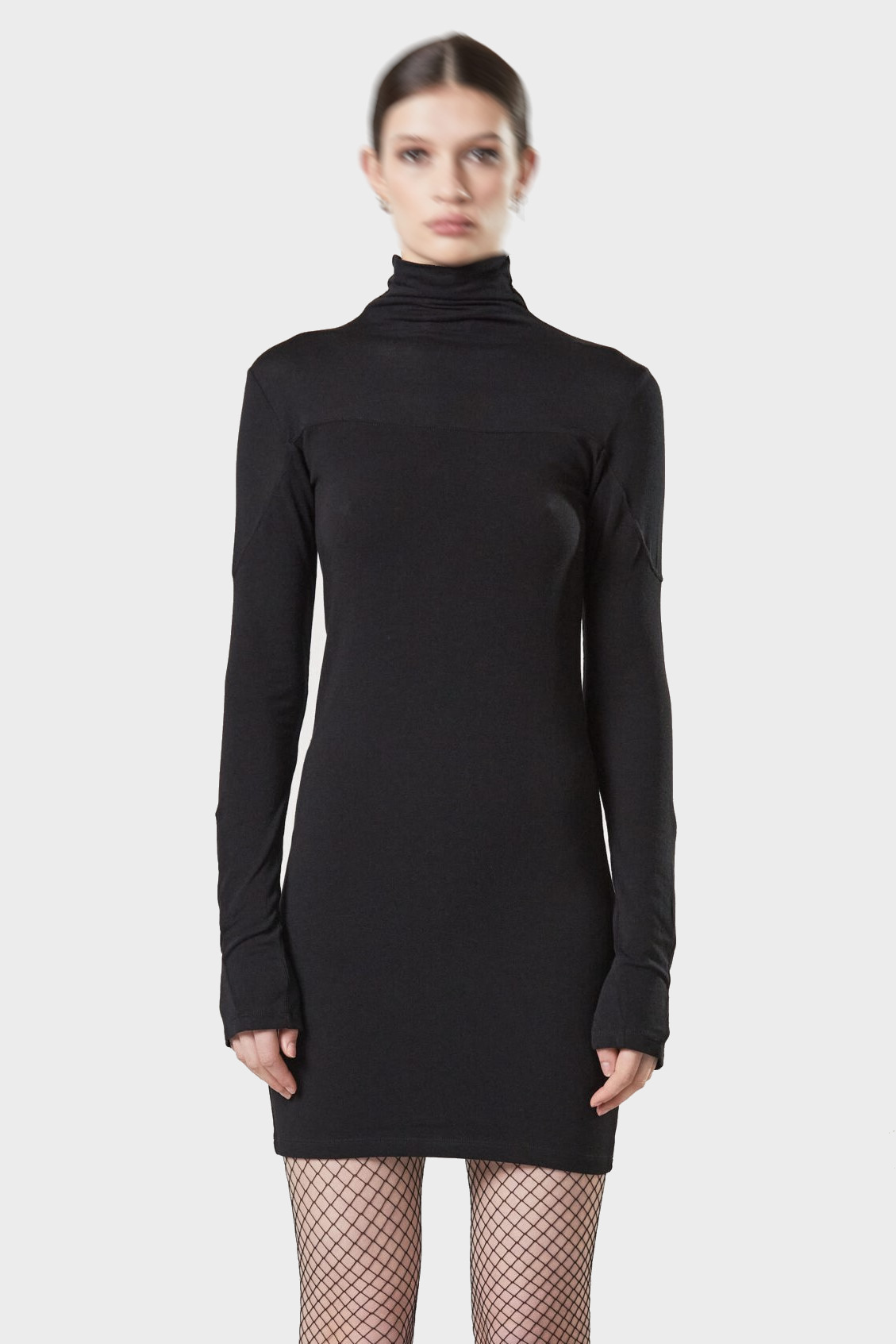 THOM KROM Turtle Neck Dress in Black