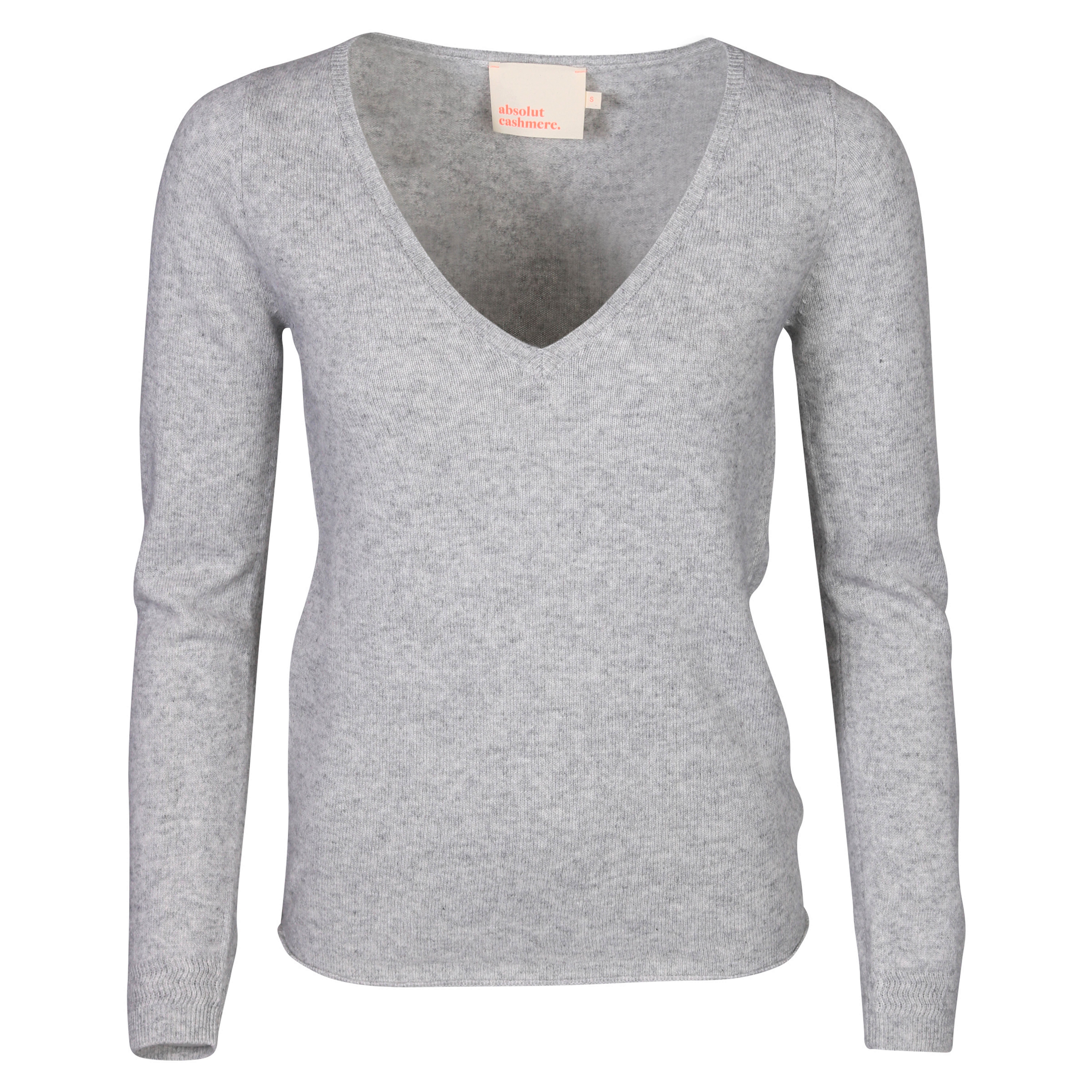 Absolut Cashmere Fitted V-Neck Sweater in Heathergrey M
