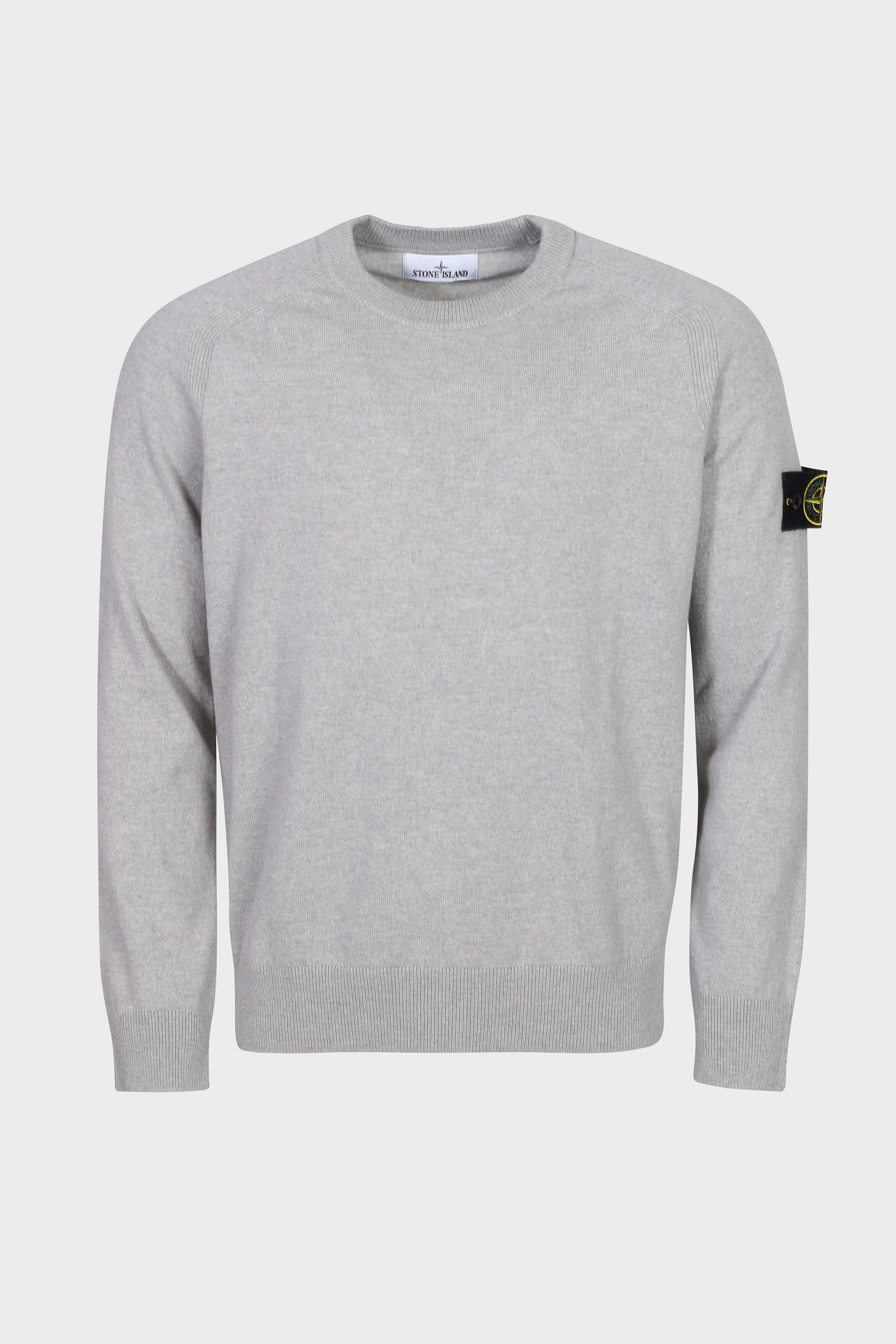 STONE ISLAND Knit Pullover in Heather Light Grey