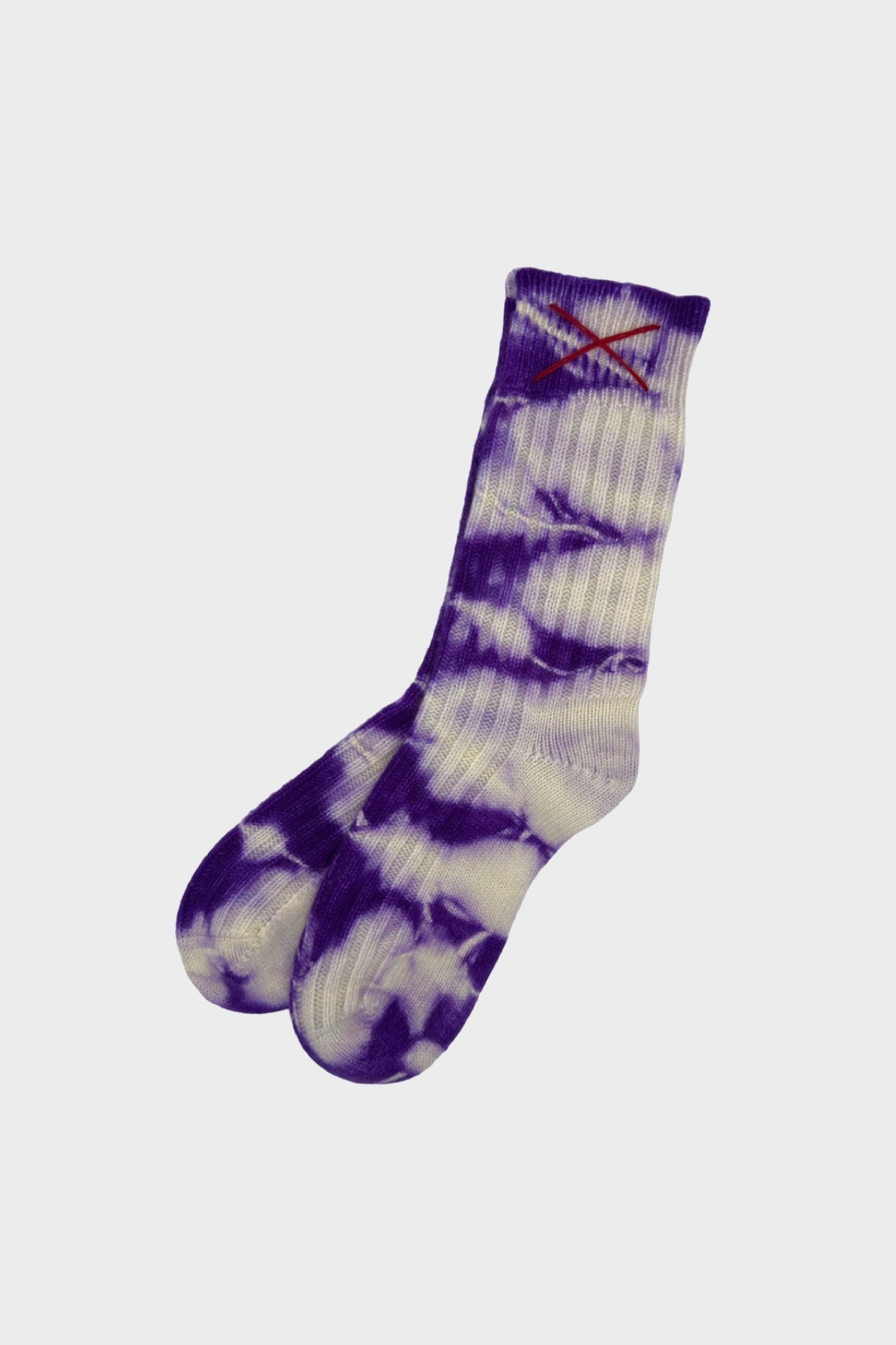 MELL-O Striped Cashmere Socks in Off White/Lilac