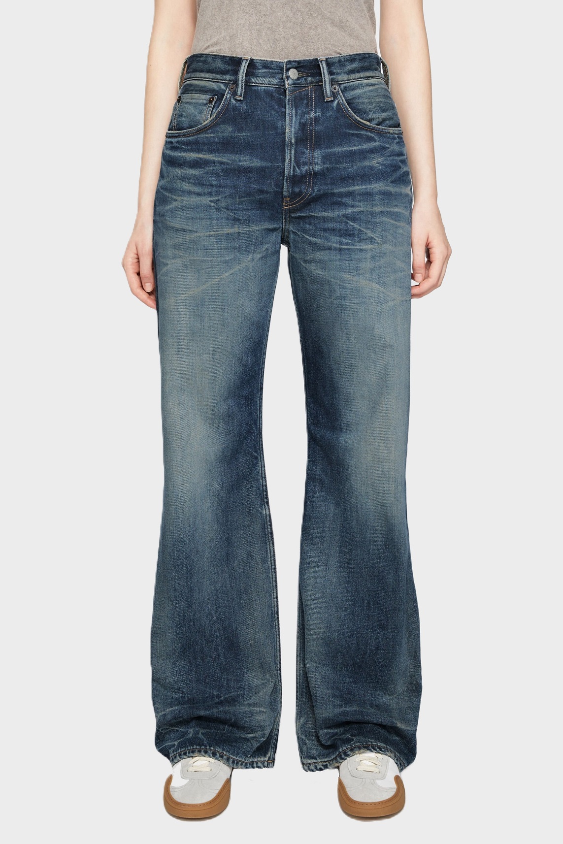 ACNE STUDIOS 2021F Broadway Jeans in Mid Blue