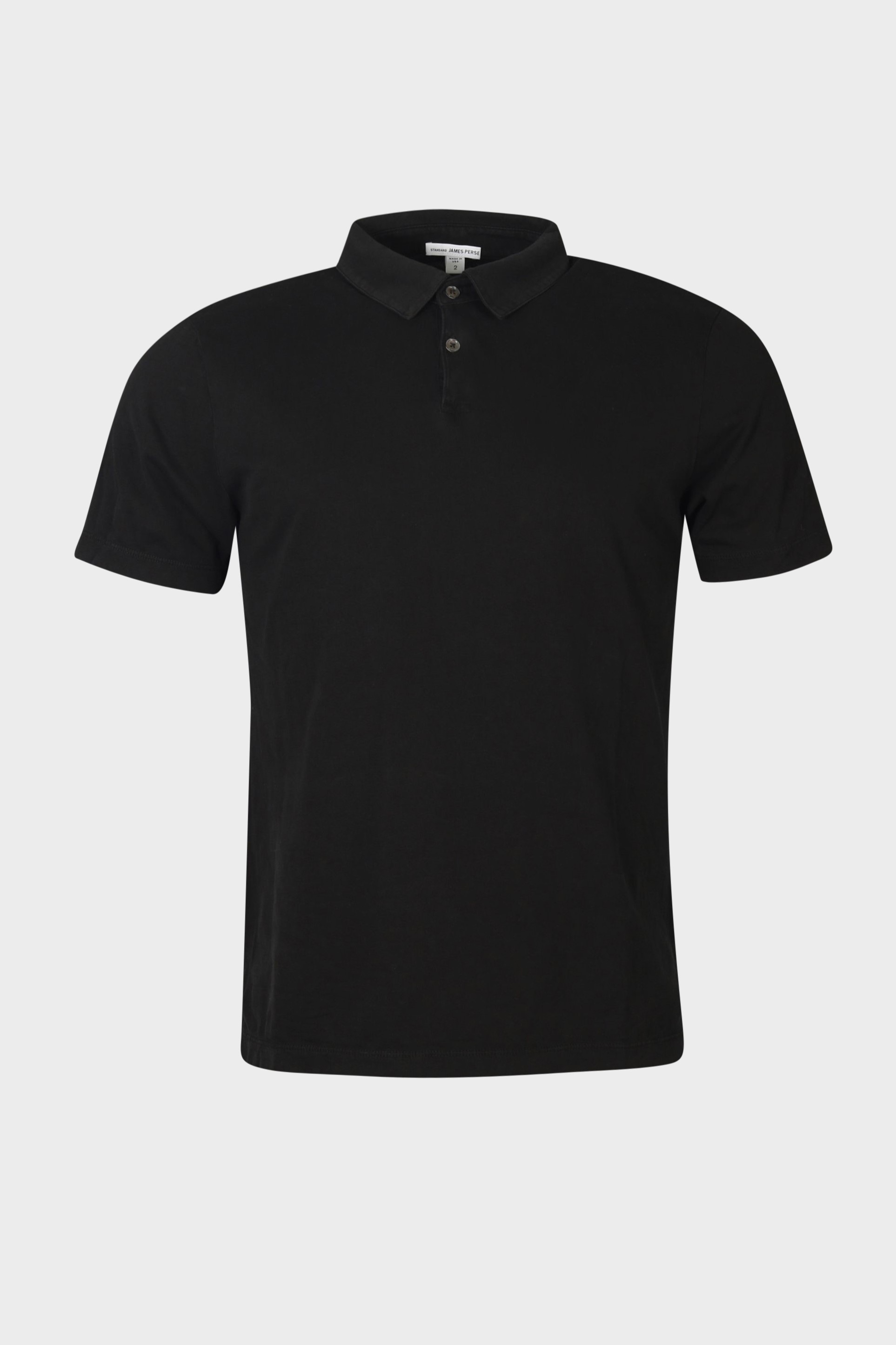 JAMES PERSE Revised Standard Polo in Black