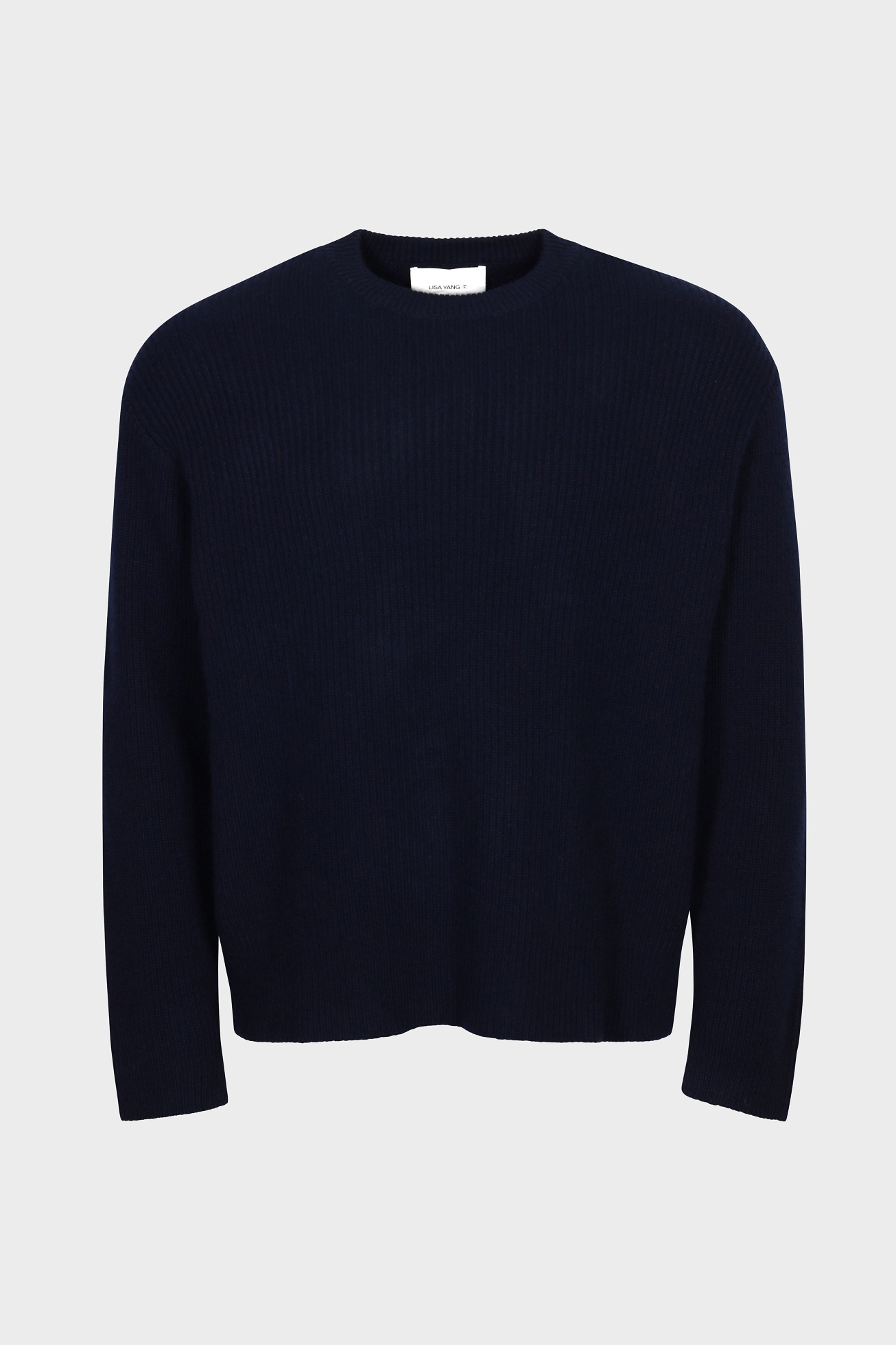 LISA YANG William Cashmere Ribbed Sweater in Navy