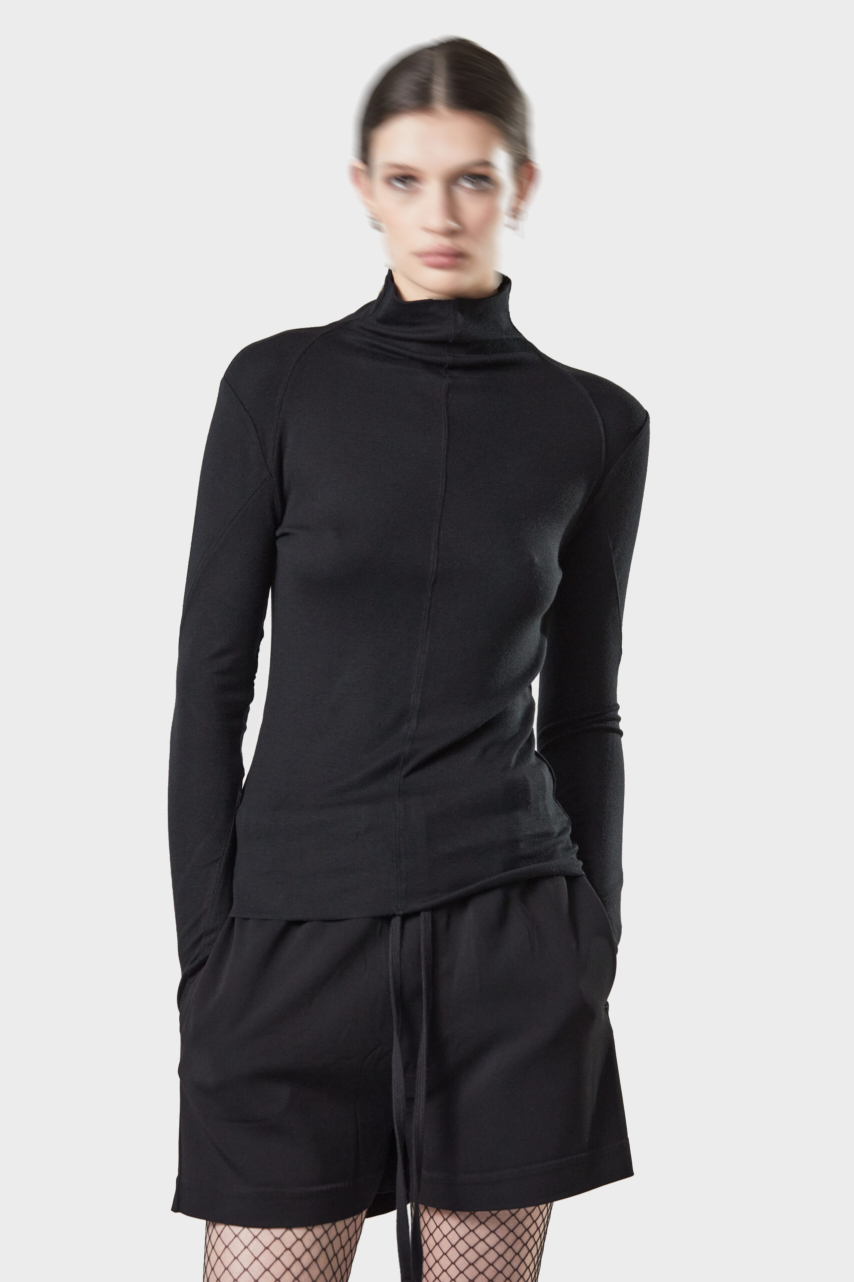 THOM KROM Turtleneck Longsleeve in Black