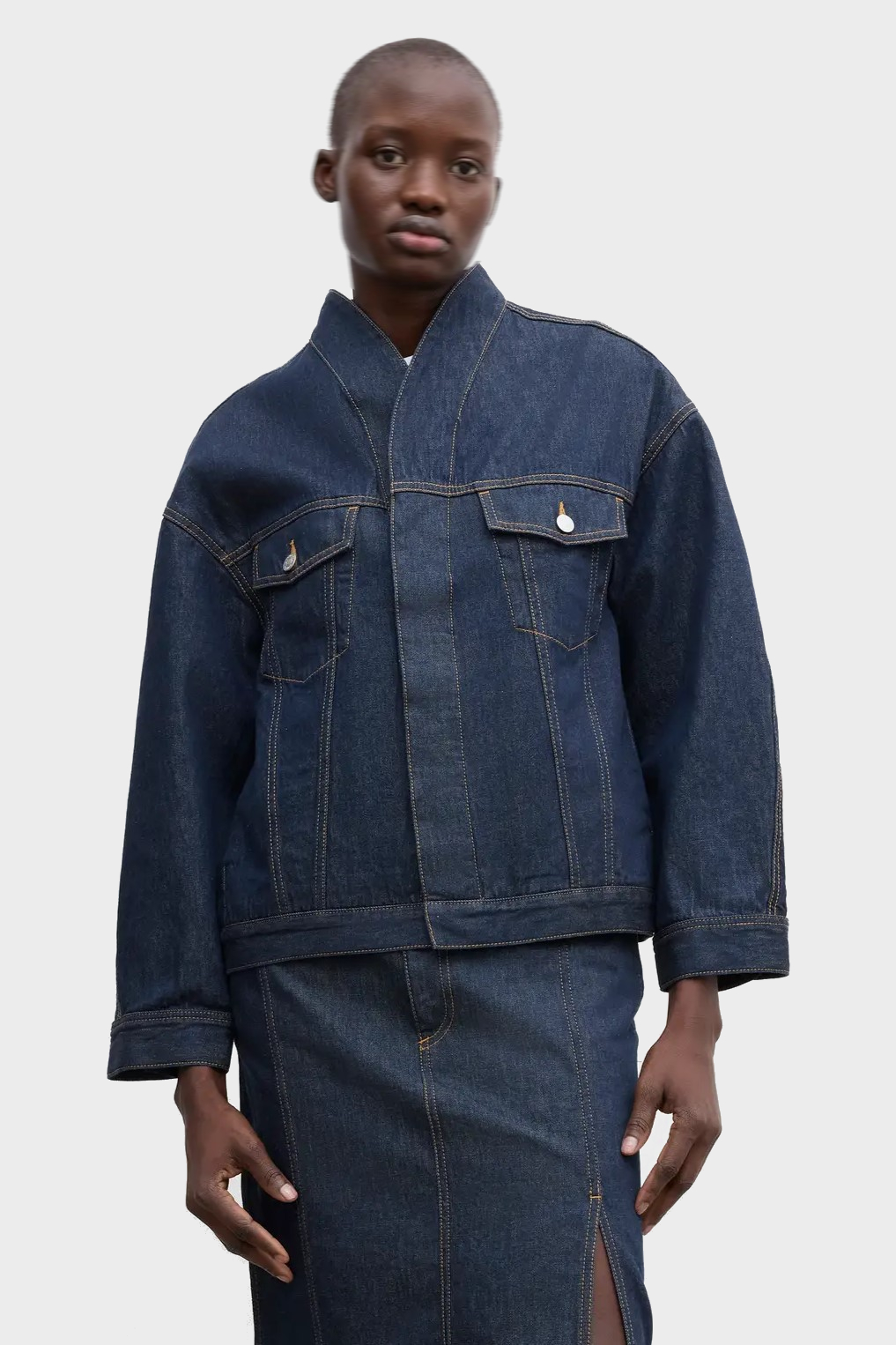 DAGMAR Short Denim Jacket in Selvedge Rinse