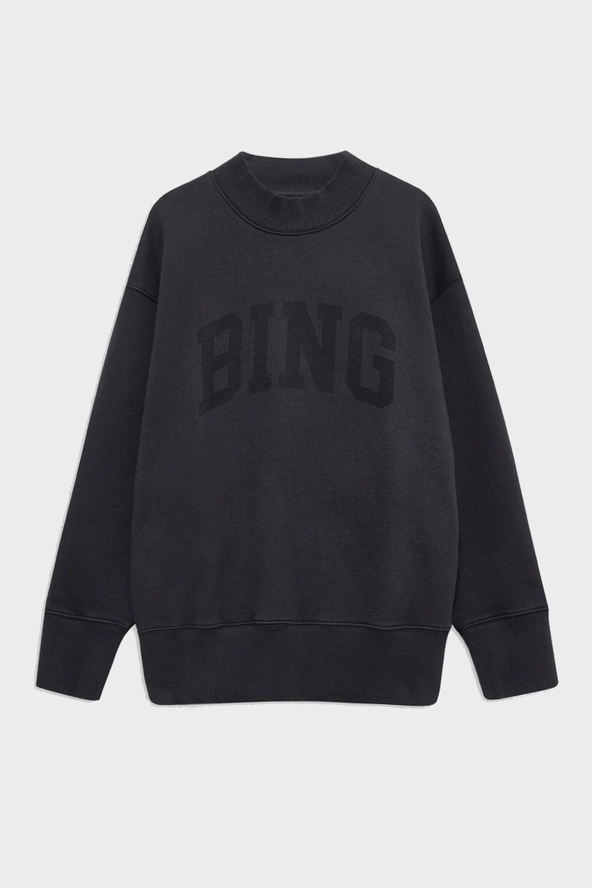 ANINE BING Bradie Sweatshirt Bing in Washed Black