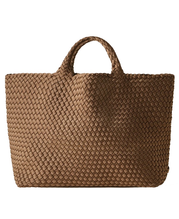 NAGHEDI Handwoven Large Tote St. Barth in Brown