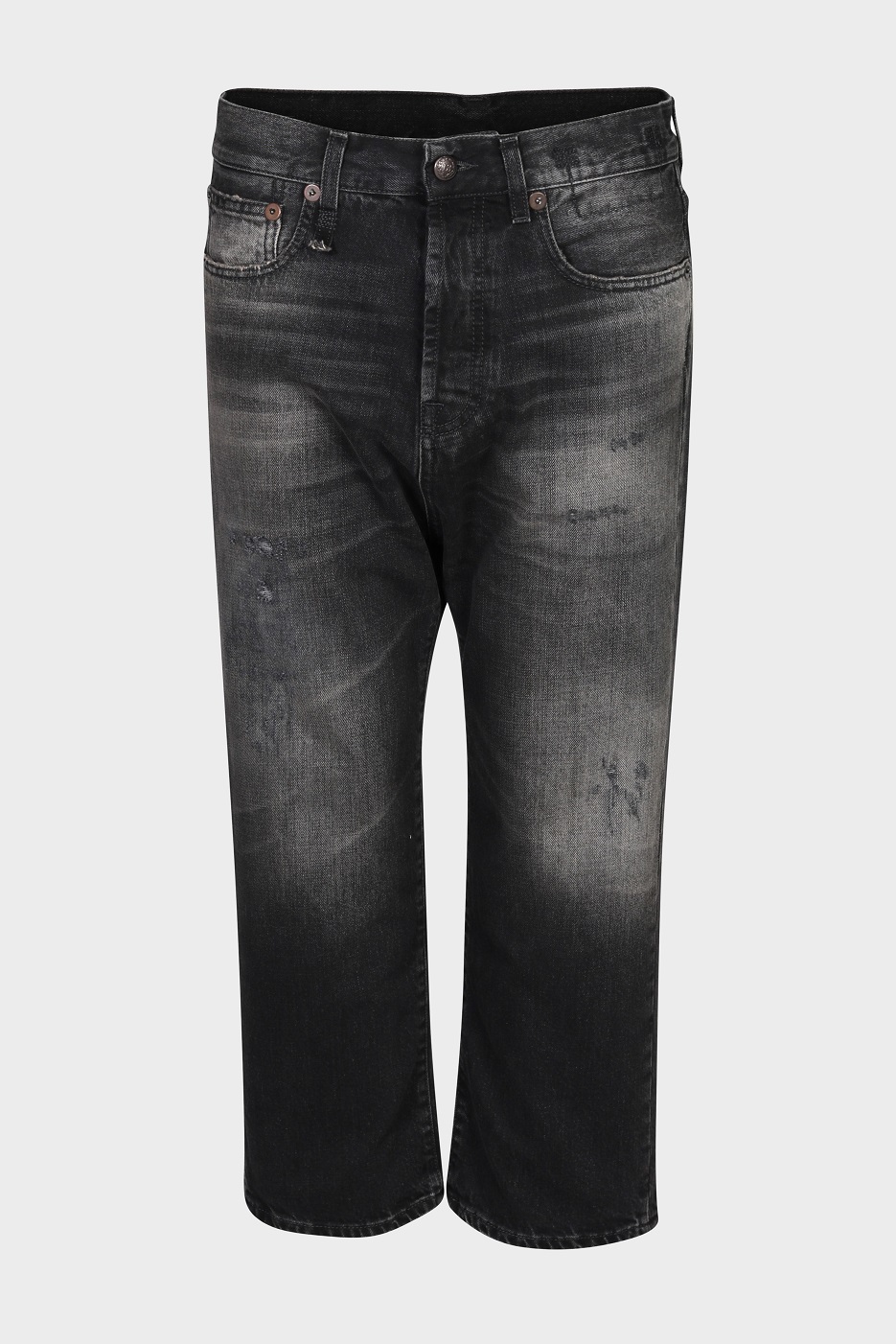 R13 Tailored Drop Jeans in Alton Black