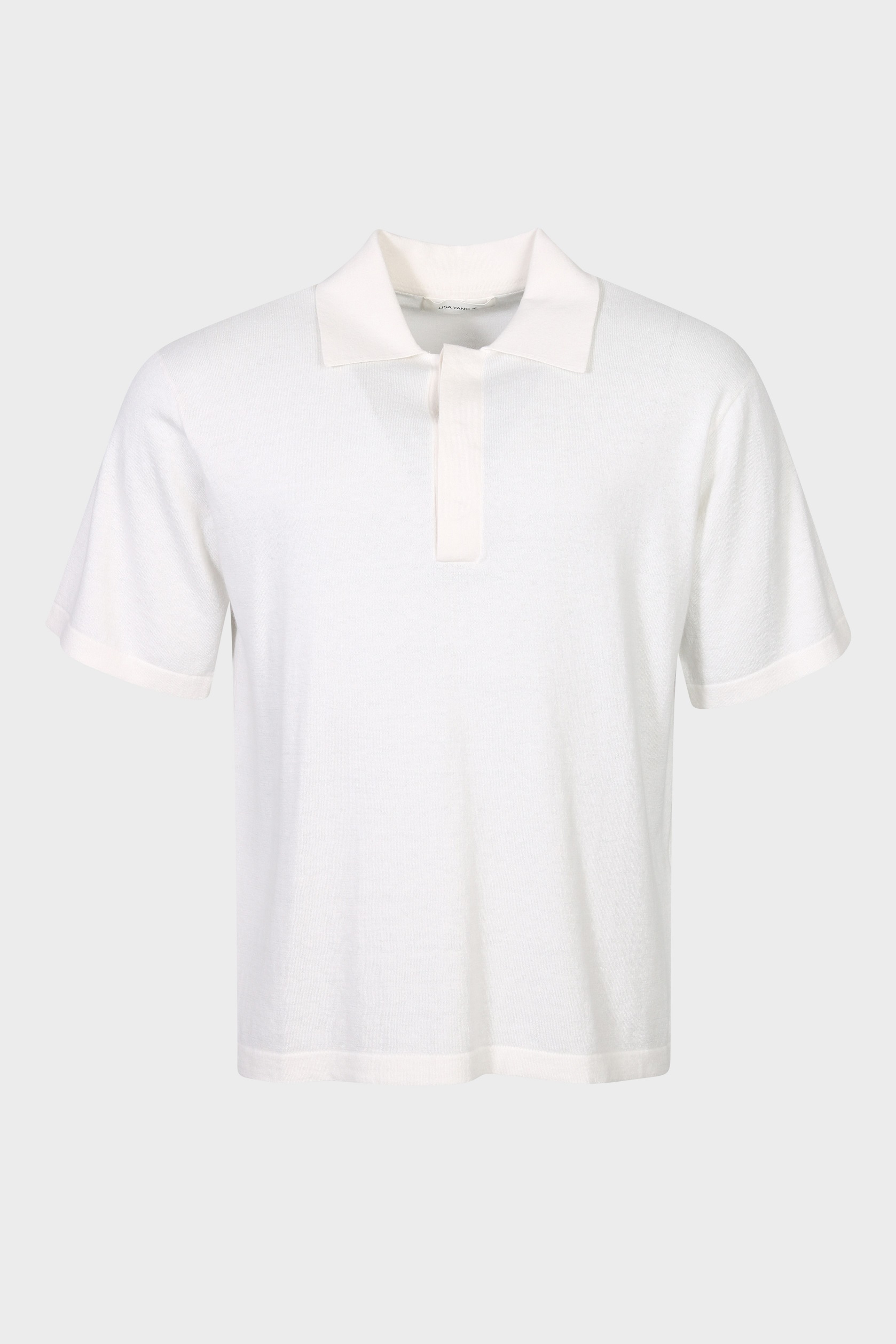 LISA YANG Carl Cotton Cashmere Polo Shirt in Off White