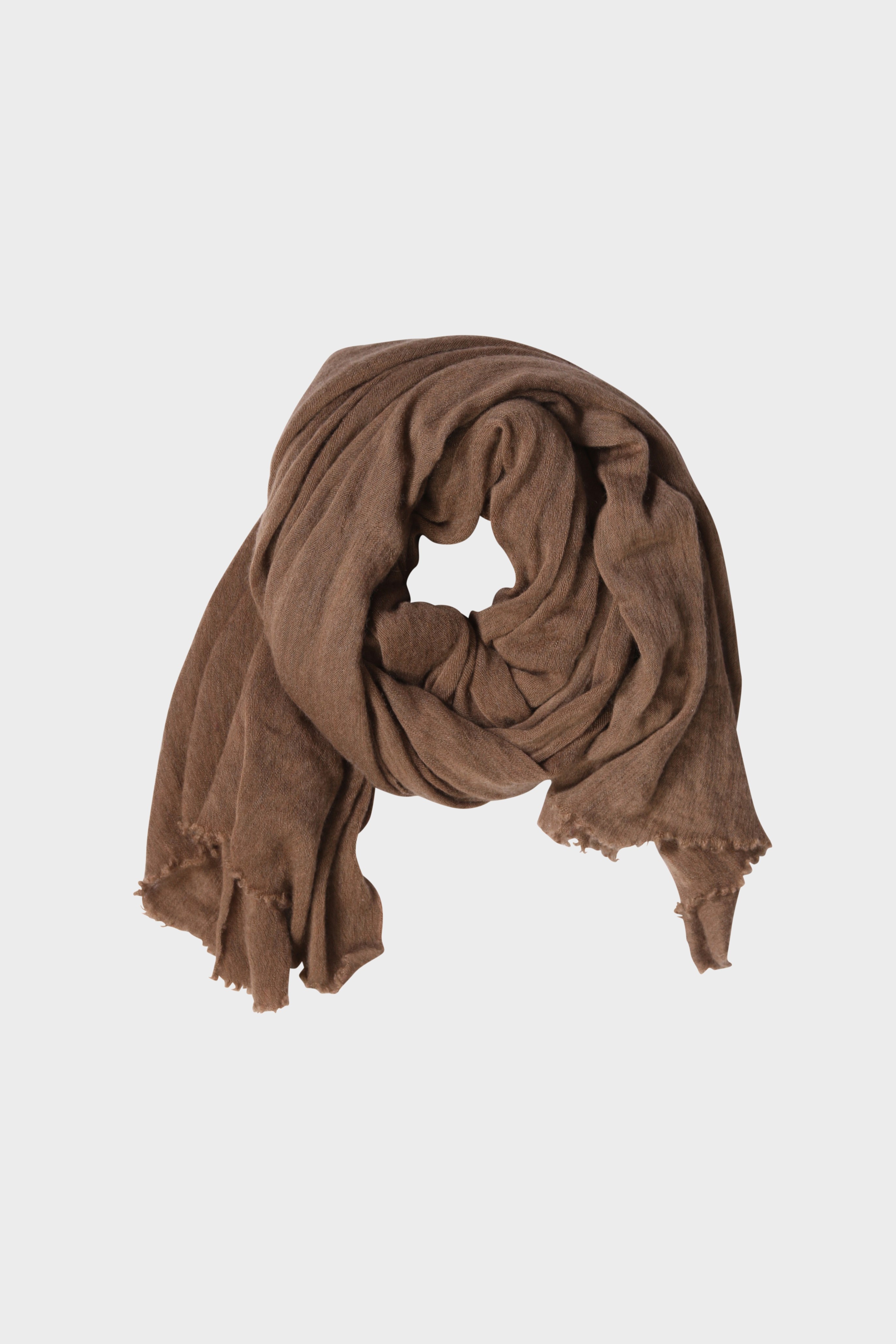 PIN1876 Cashmere Scarf Dark Camel Melange