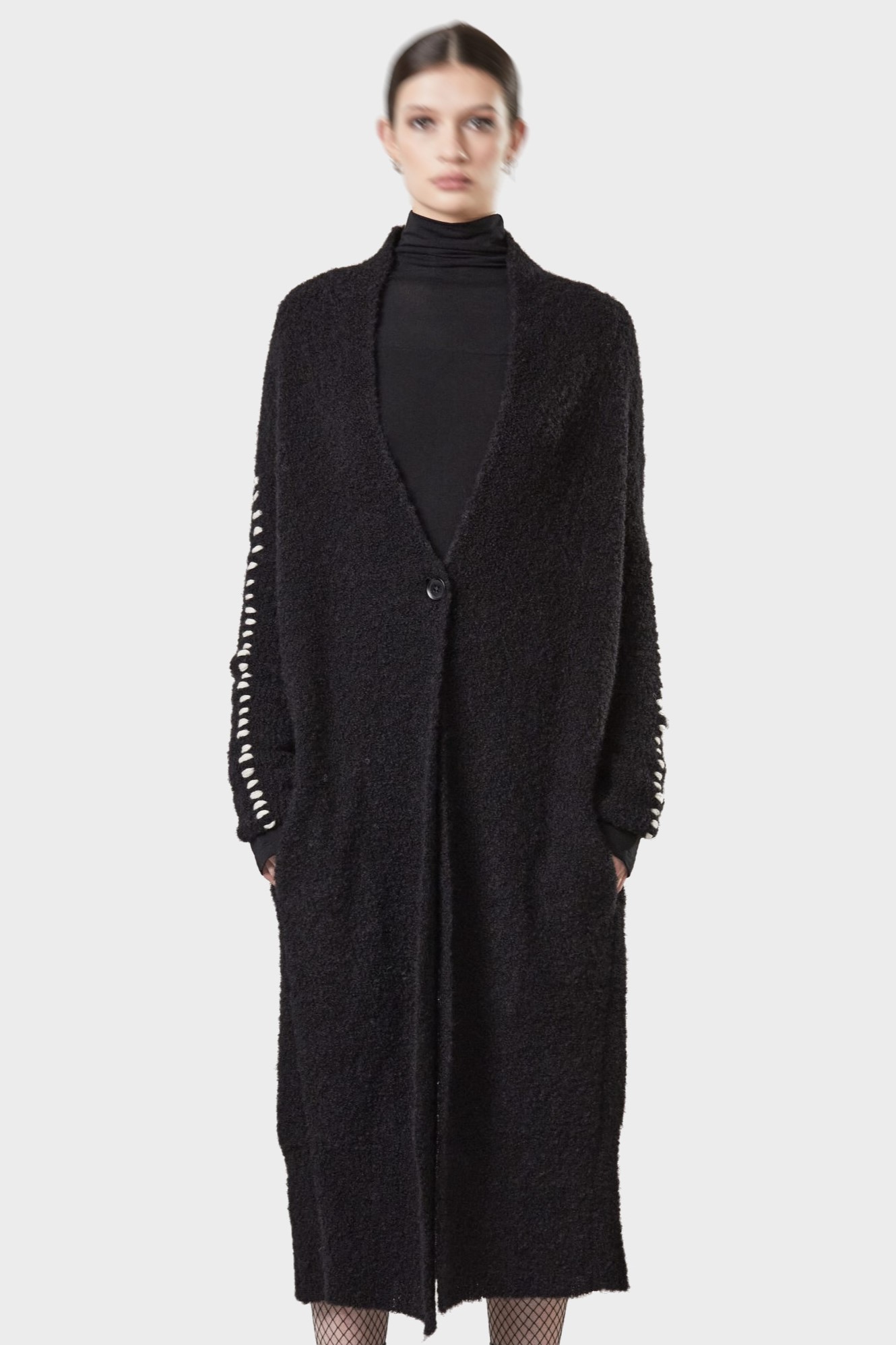 THOM KROM Alpaca Mix Coat in Black