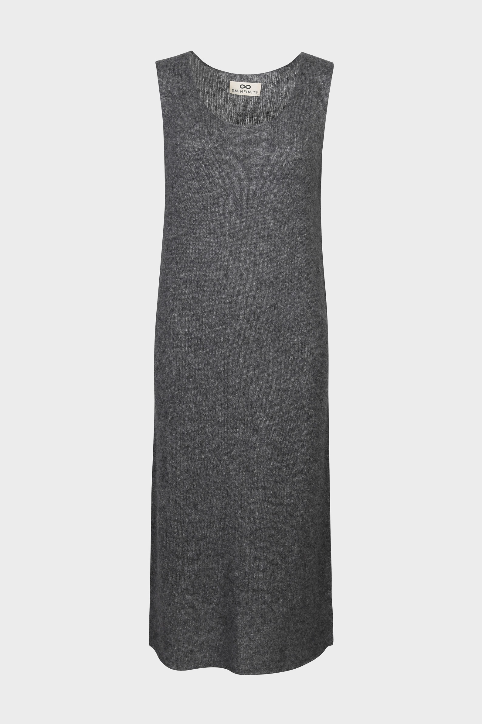 SMINFINITY Fluffy Tank Dress in Grey Melange