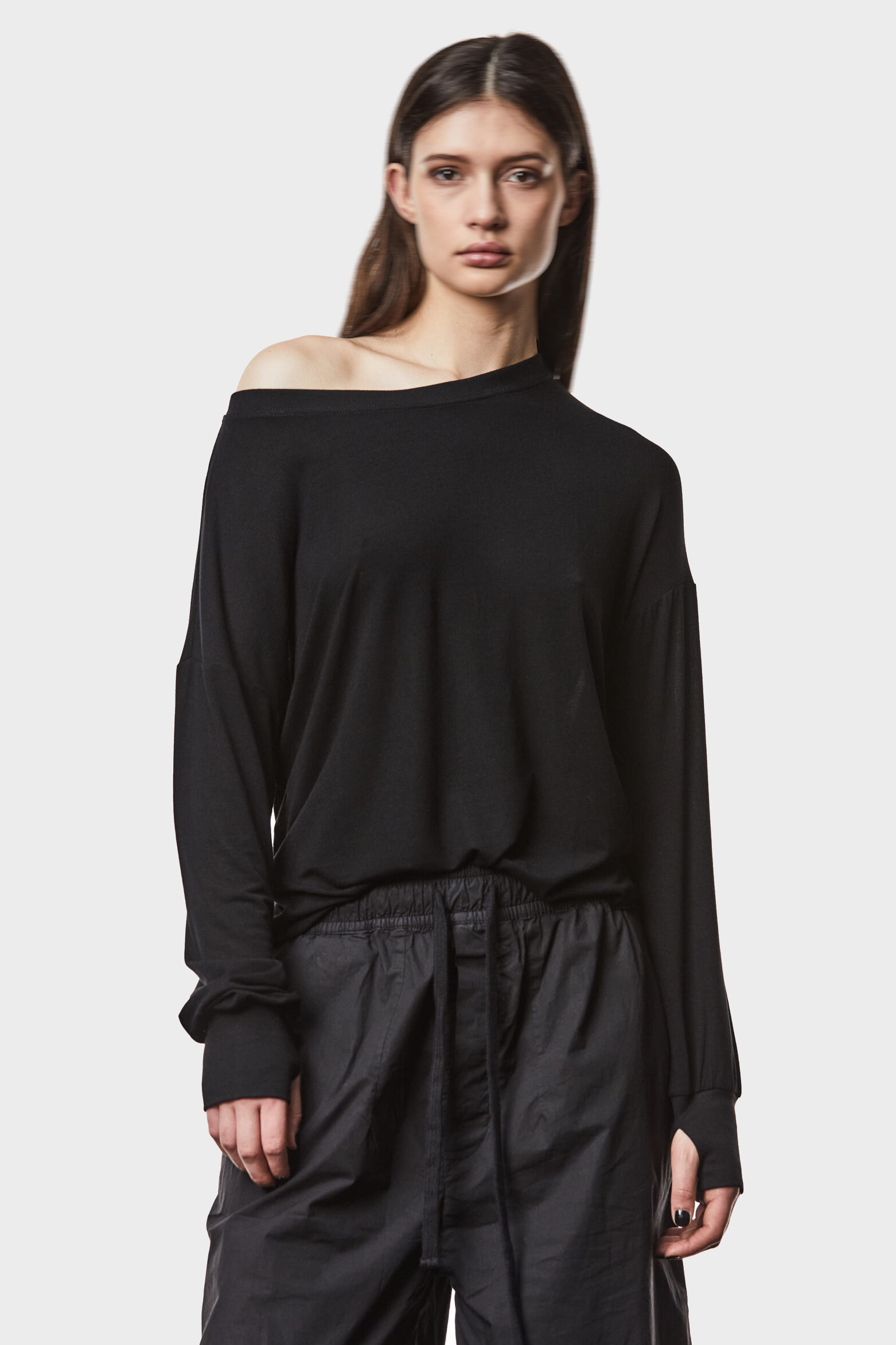 THOM KROM Relaxed Fit Longsleeve in Black