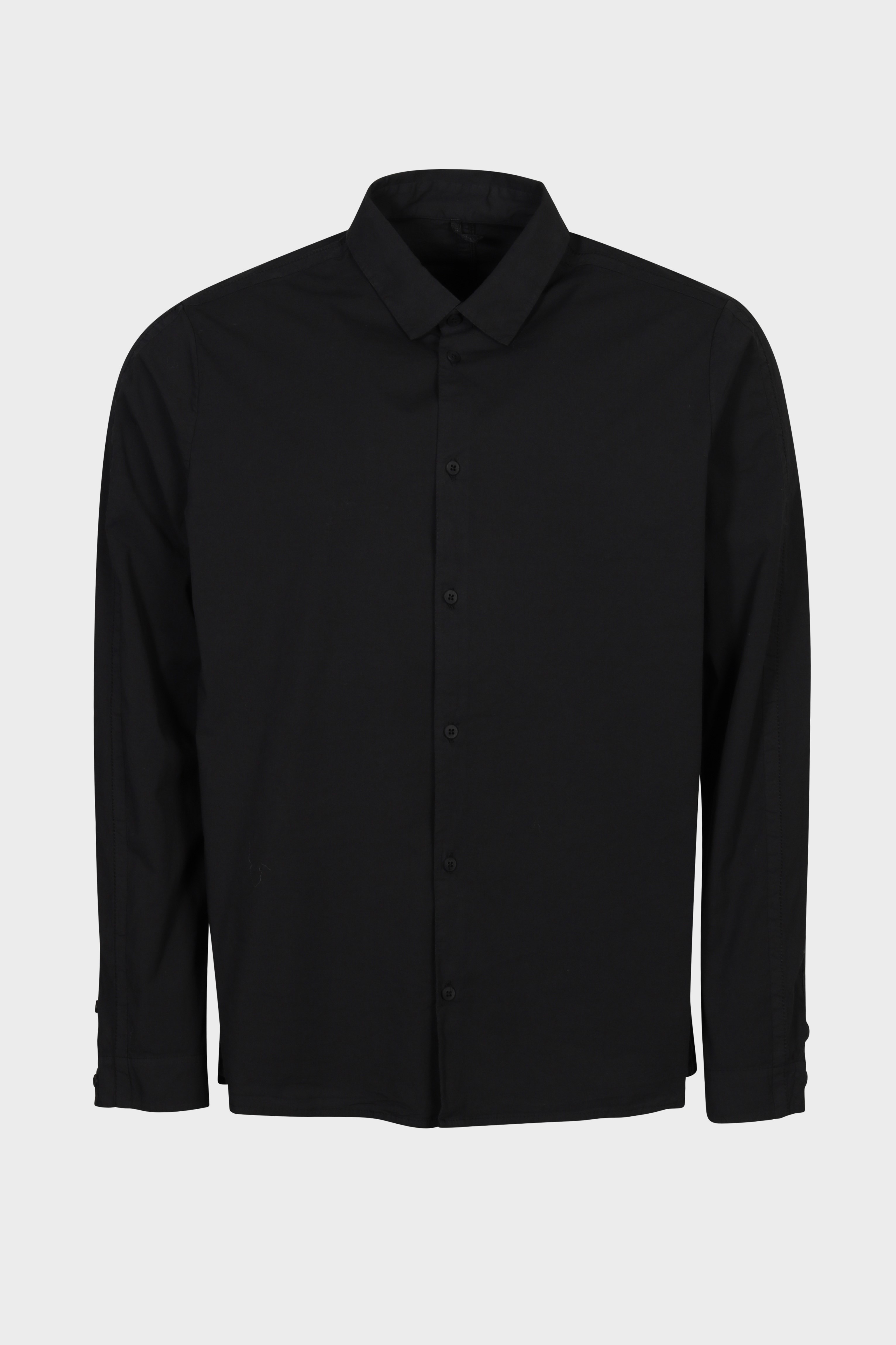 TRANSIT UOMO Cotton Stretch Shirt in Black