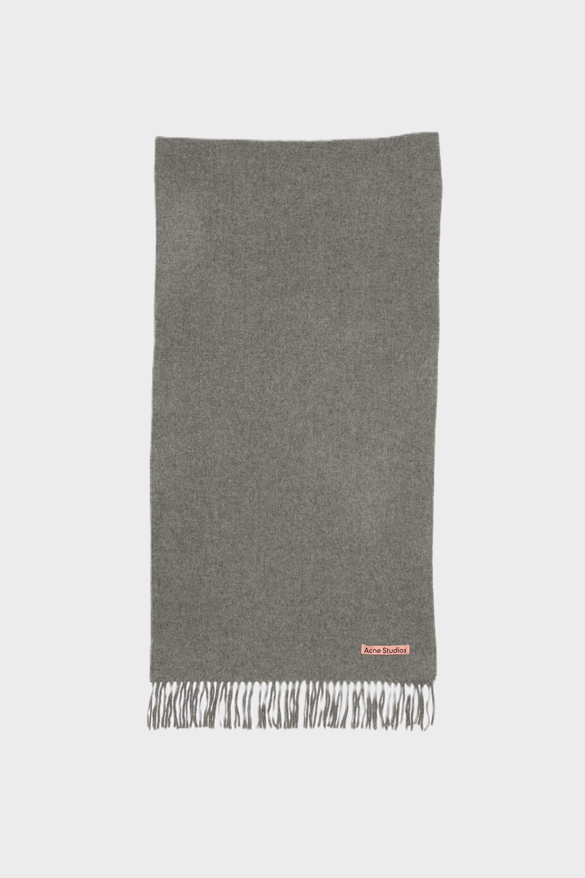 ACNE STUDIOS Small Wool Scarf in Grey Melange