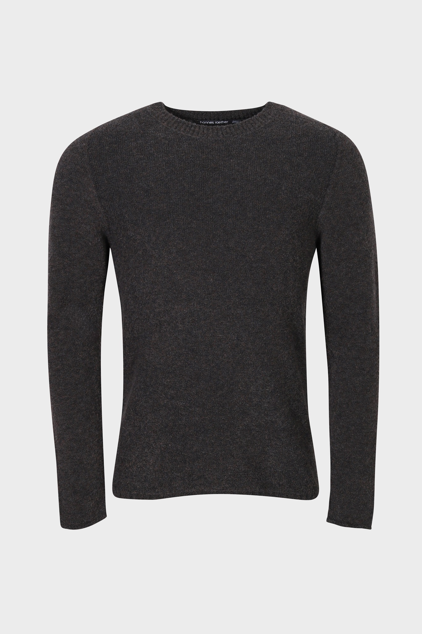 HANNES ROETHER Knit Pullover in Brown Black Melange