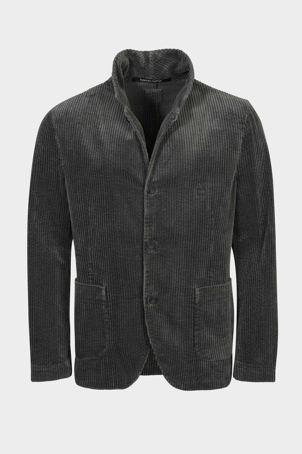 HANNES ROETHER Corduroy Jacket in Grey Green