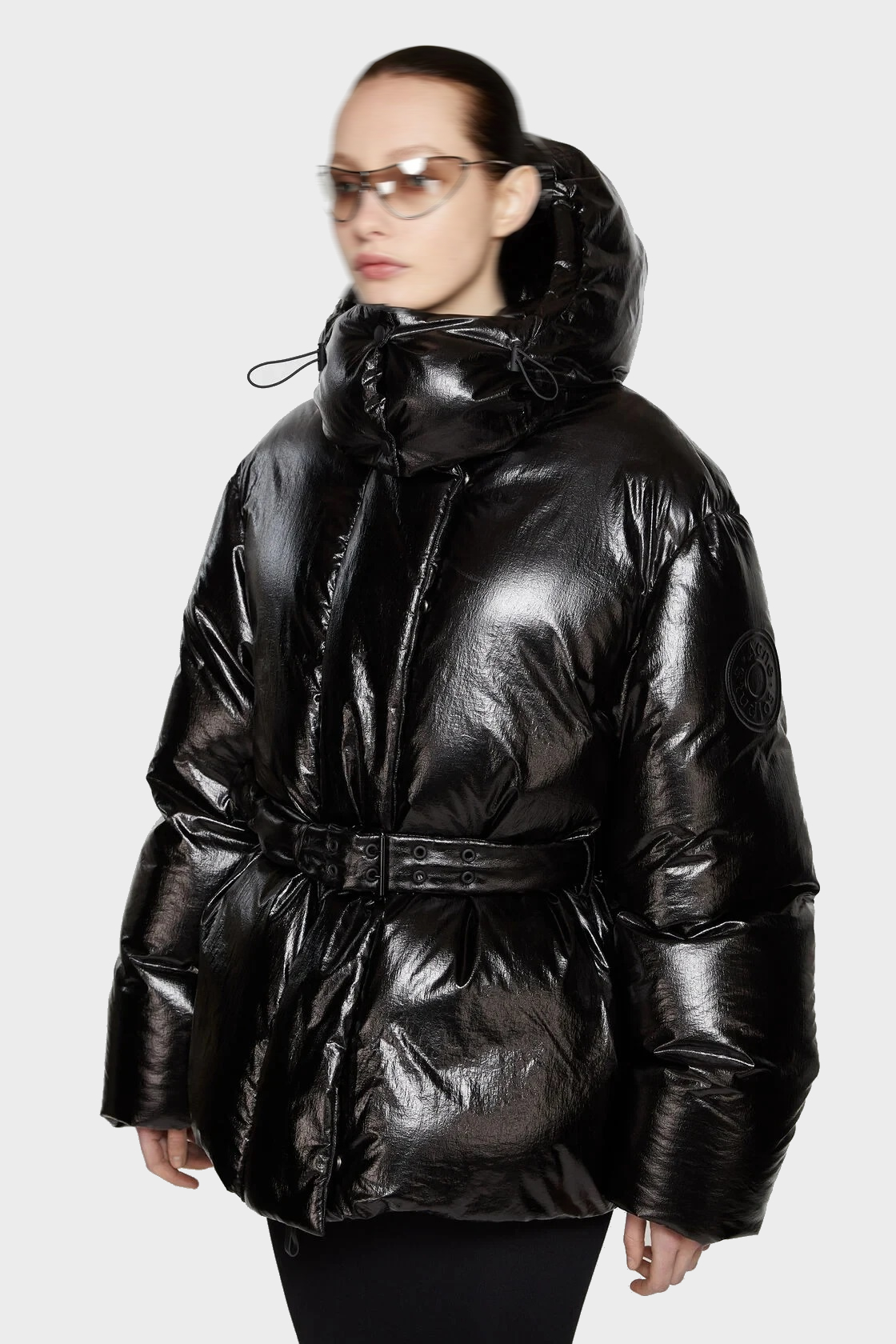 ACNE STUDIOS Shiny Puffer Jacket in Black