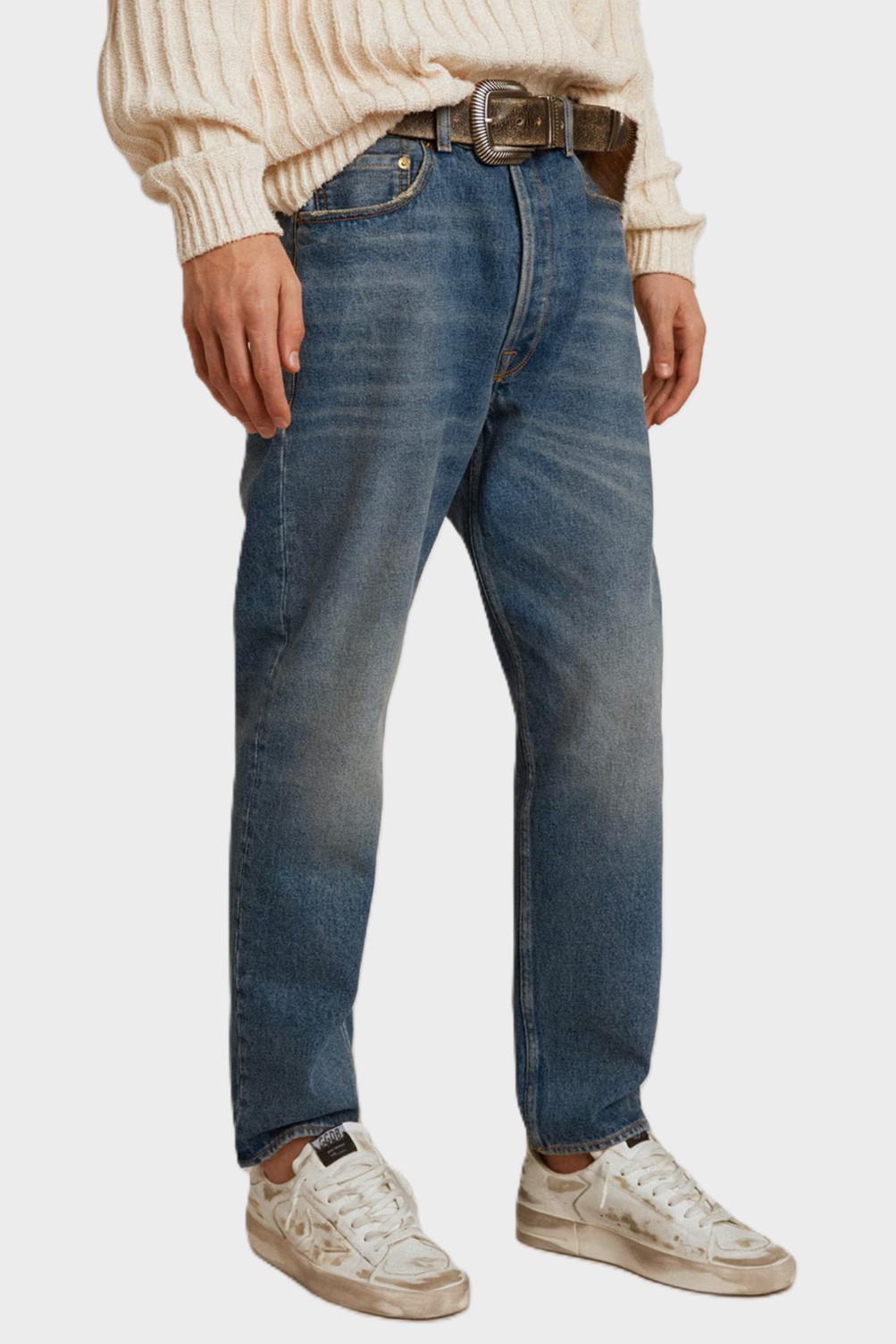 GOLDEN GOOSE Happy Jeans in Washed Blue 35