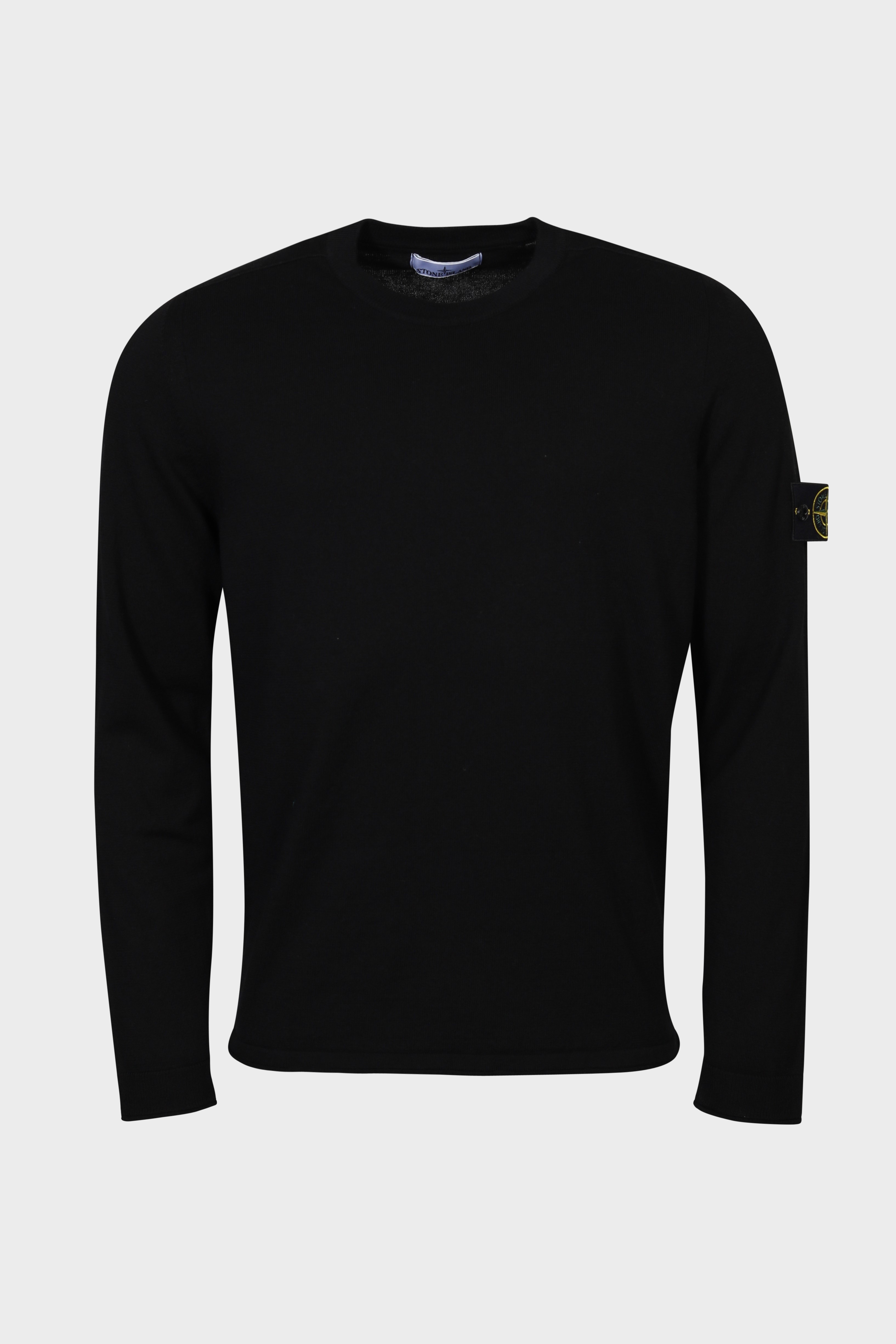 STONE ISLAND Cotton Knit Pullover in Black