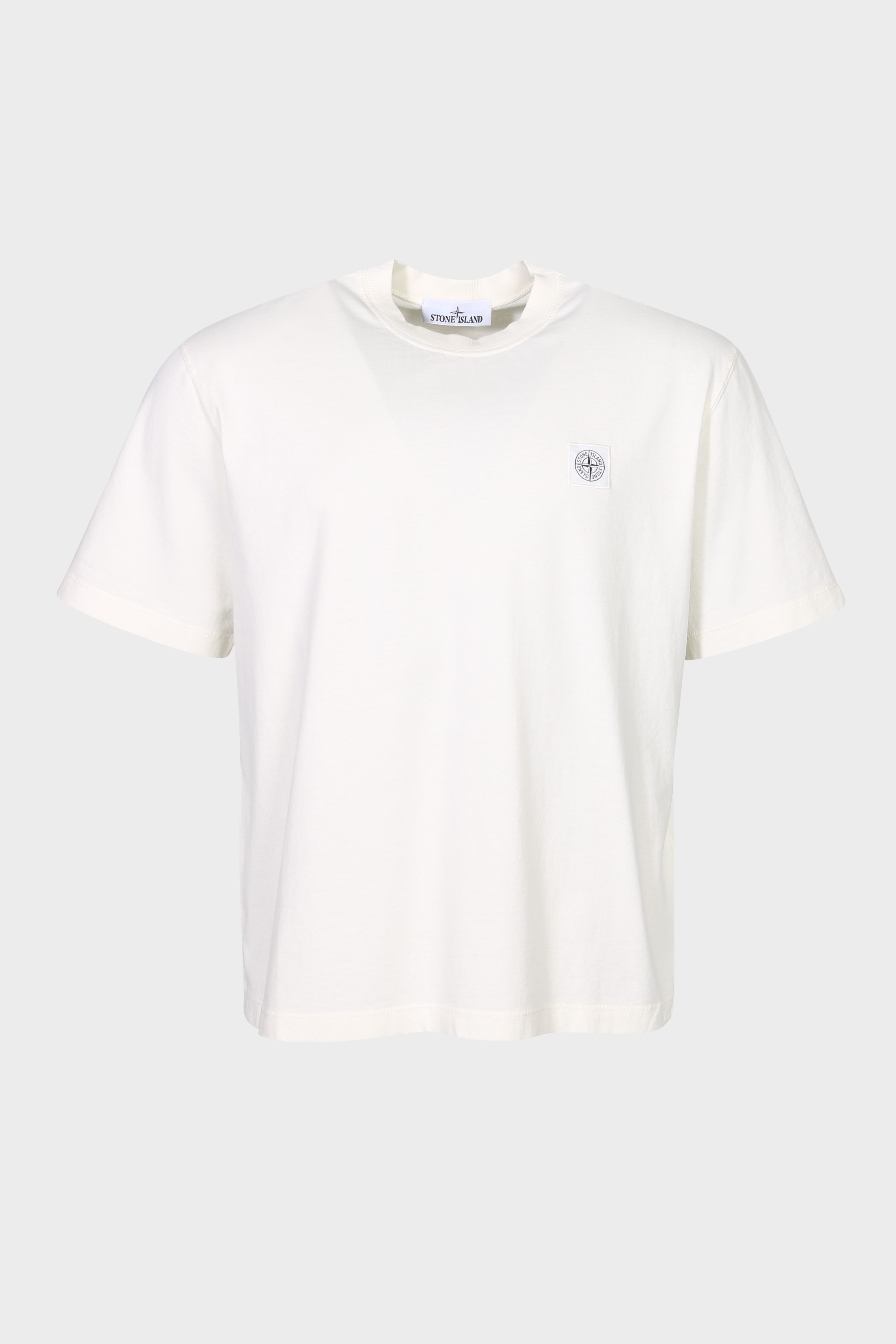 STONE ISLAND Loose Fit T-Shirt in Creme