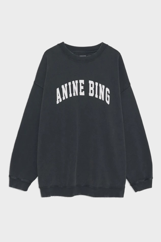 ANINE BING Tyler Sweatshirt in Washed Black