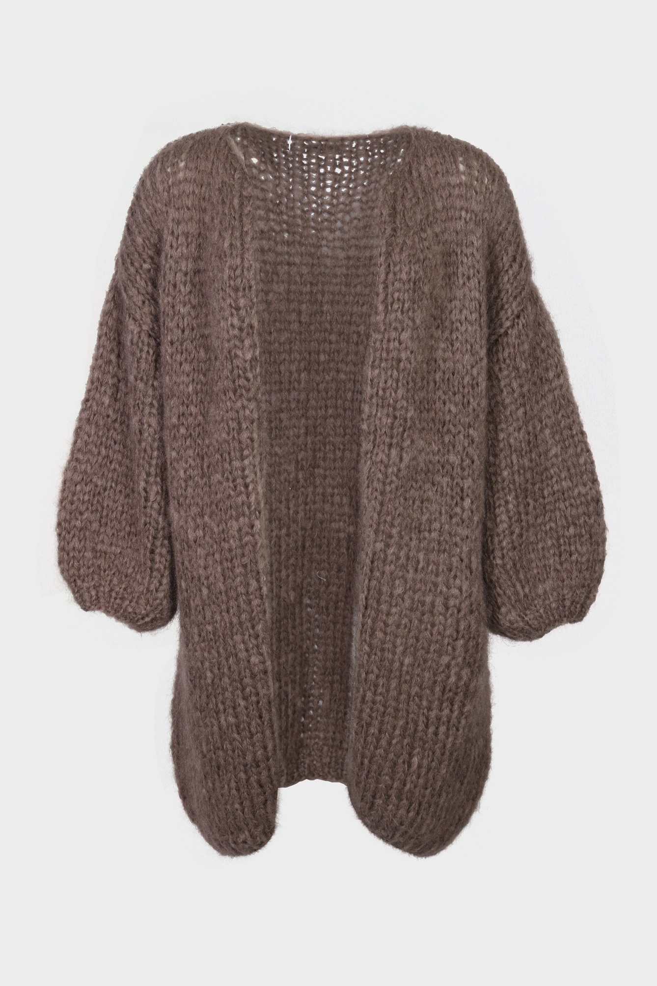 MAIAMI Short Knit Coat in Brown