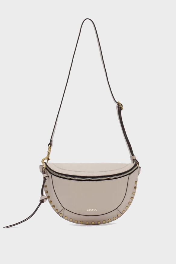 ISABEL MARANT Skano Fannypack in Light Beige with Studs