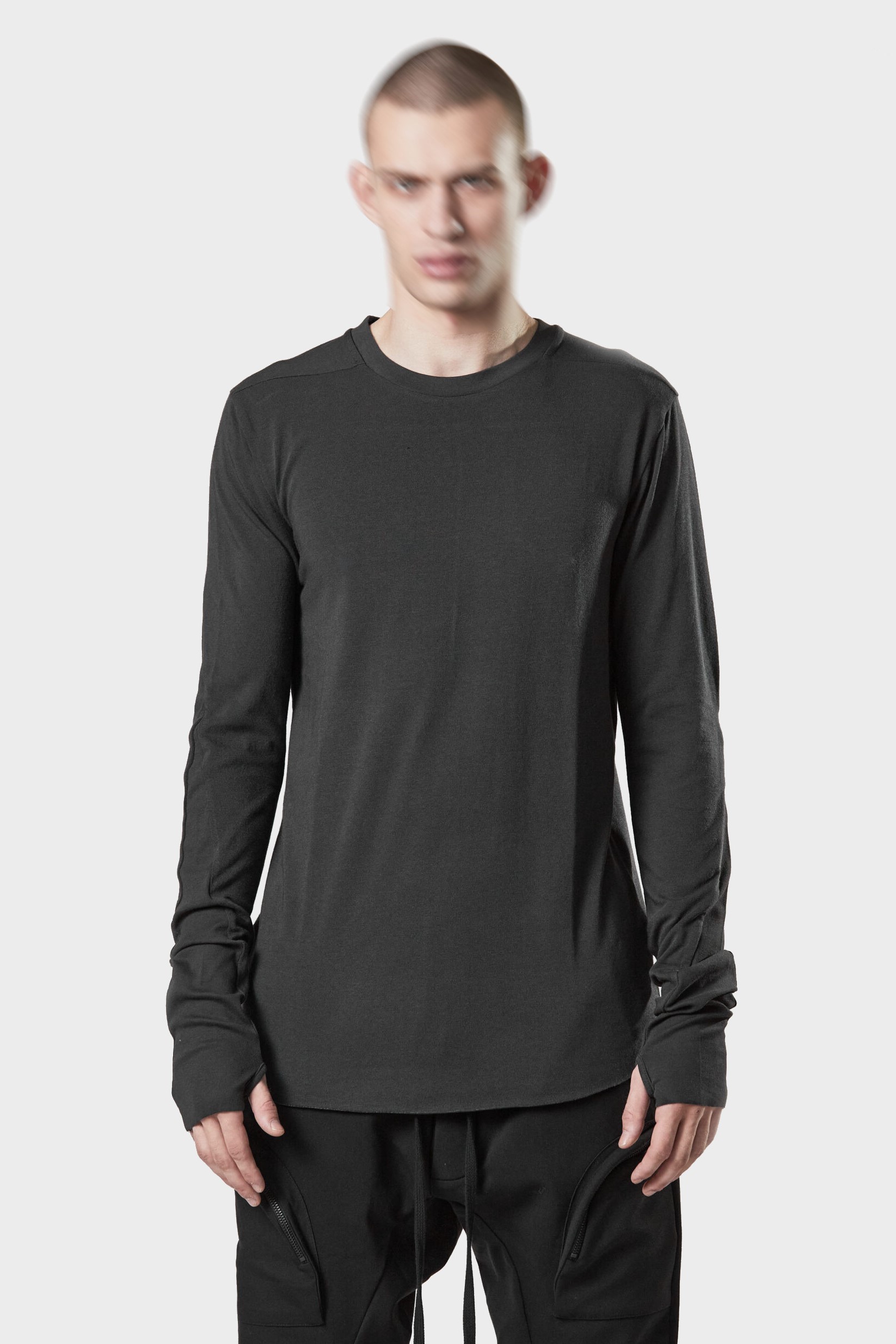 THOM KROM Soft Cotton Stretch Sweatshirt in Iron Grey