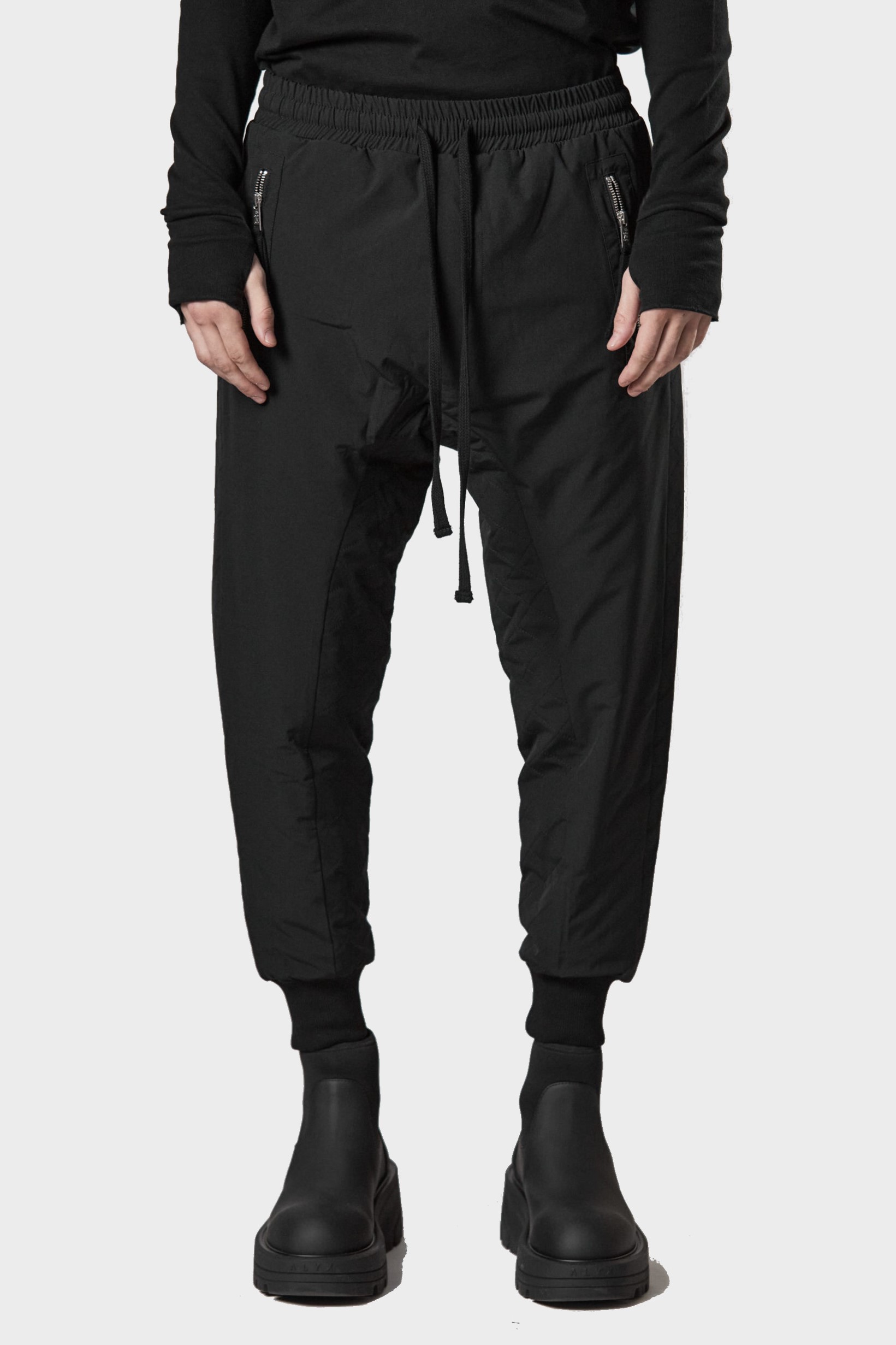 THOM KROM Padded Nylon Pant in Black