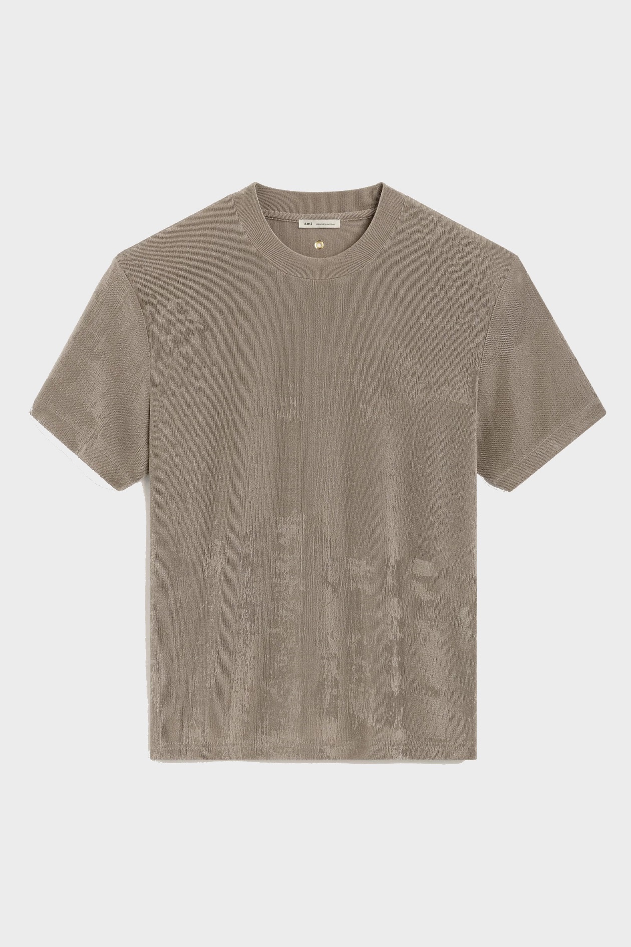 AMI PARIS Shiny T-Shirt in Ash